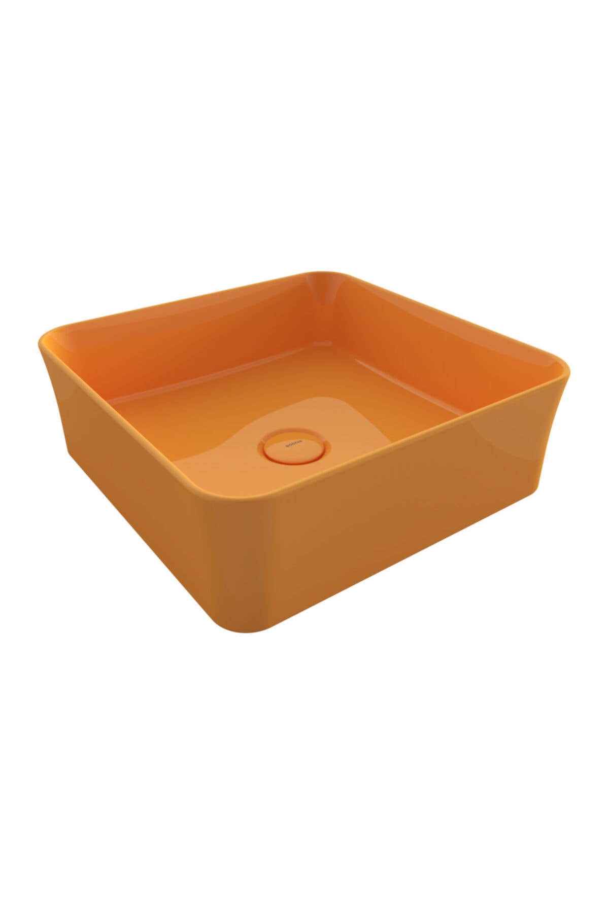 Bocchi Tezgah Üstü Kare 38x38cm. Lavabo - Parlak Mand. Sarısı