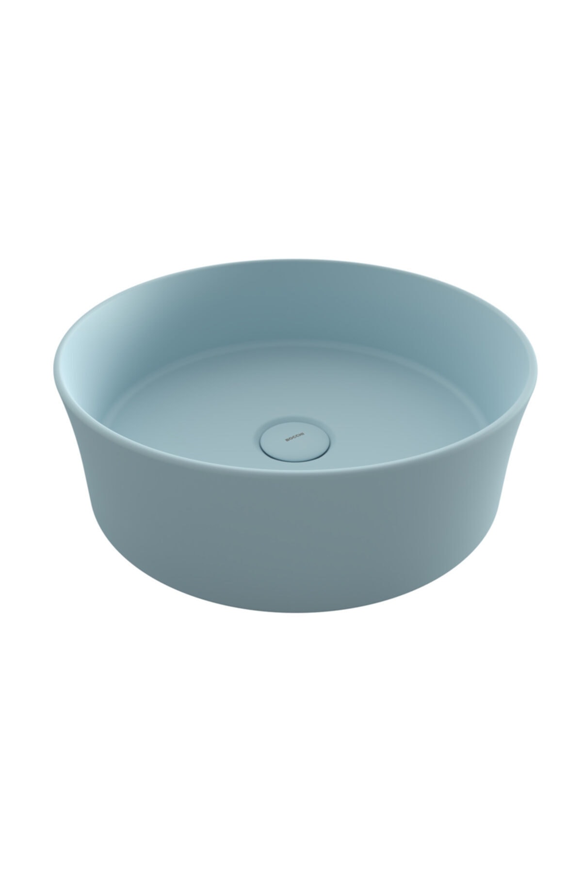 Bocchi Tezgah Üstü Yuvarlak Vessel 38cm. Lavabo - Mat Buz Mavisi