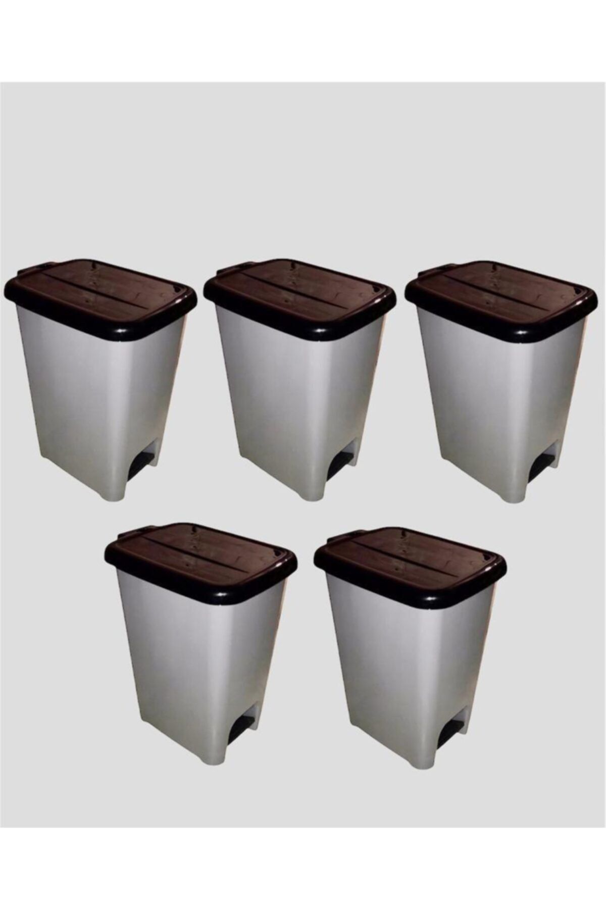 dilekstores 30 Lt Slim Pedallı Çöp Kovası 5'li Set Kargo Dahil