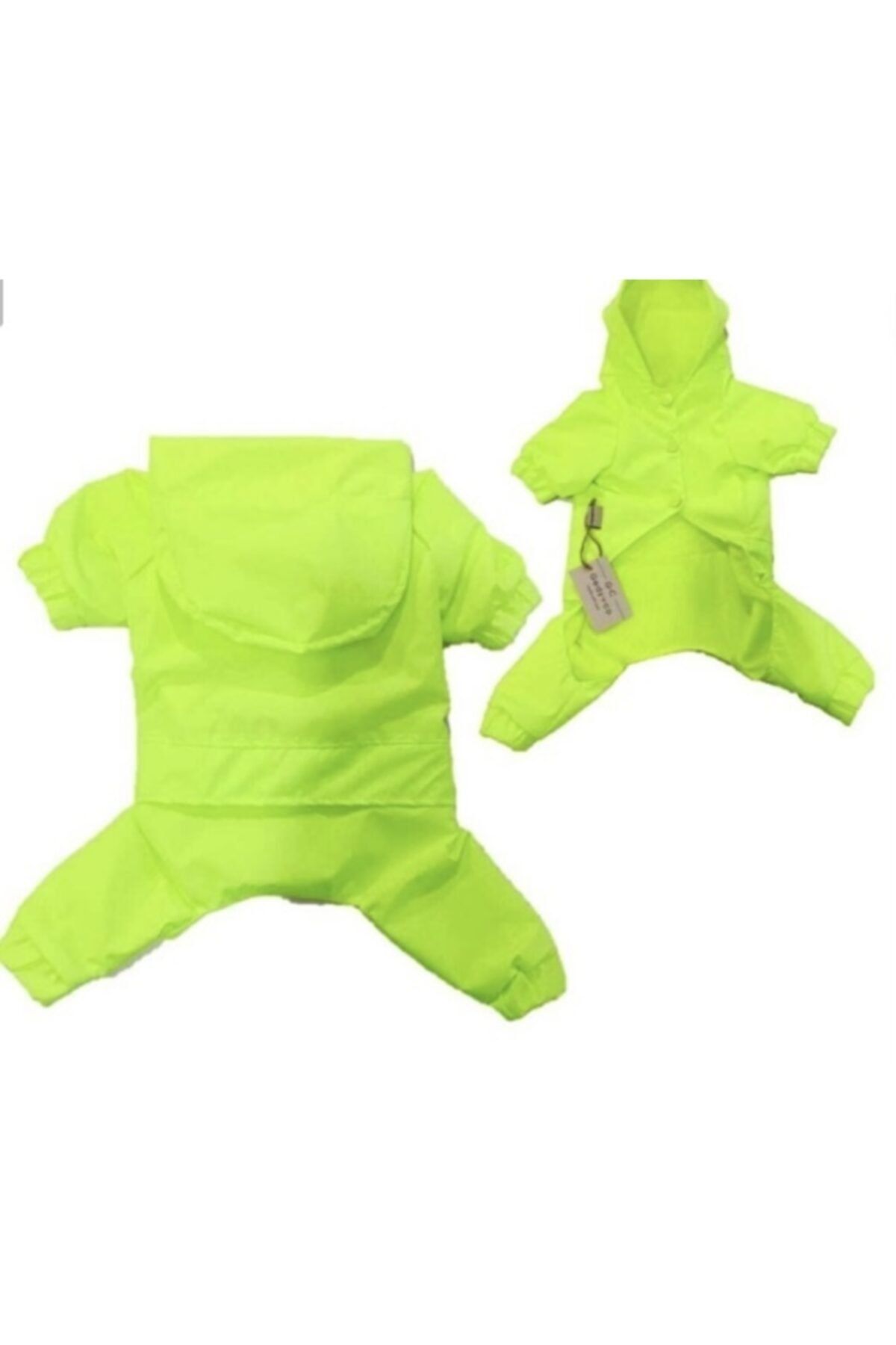 Patizade Su Geçirmez Köpek Yağmurluk-tulum Neon Sarı