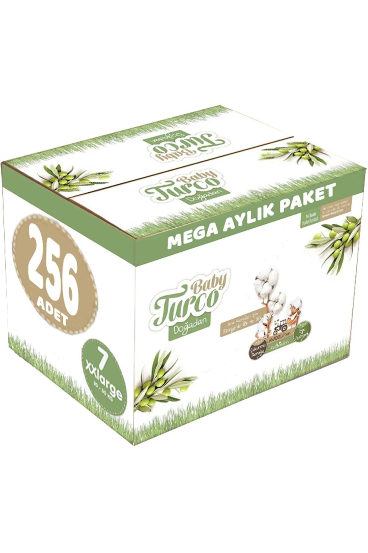 Baby Turco Bebek Bezi Doğadan Beden:7 20-30kg Xxlarge 256 Adet Mega Aylık Pk