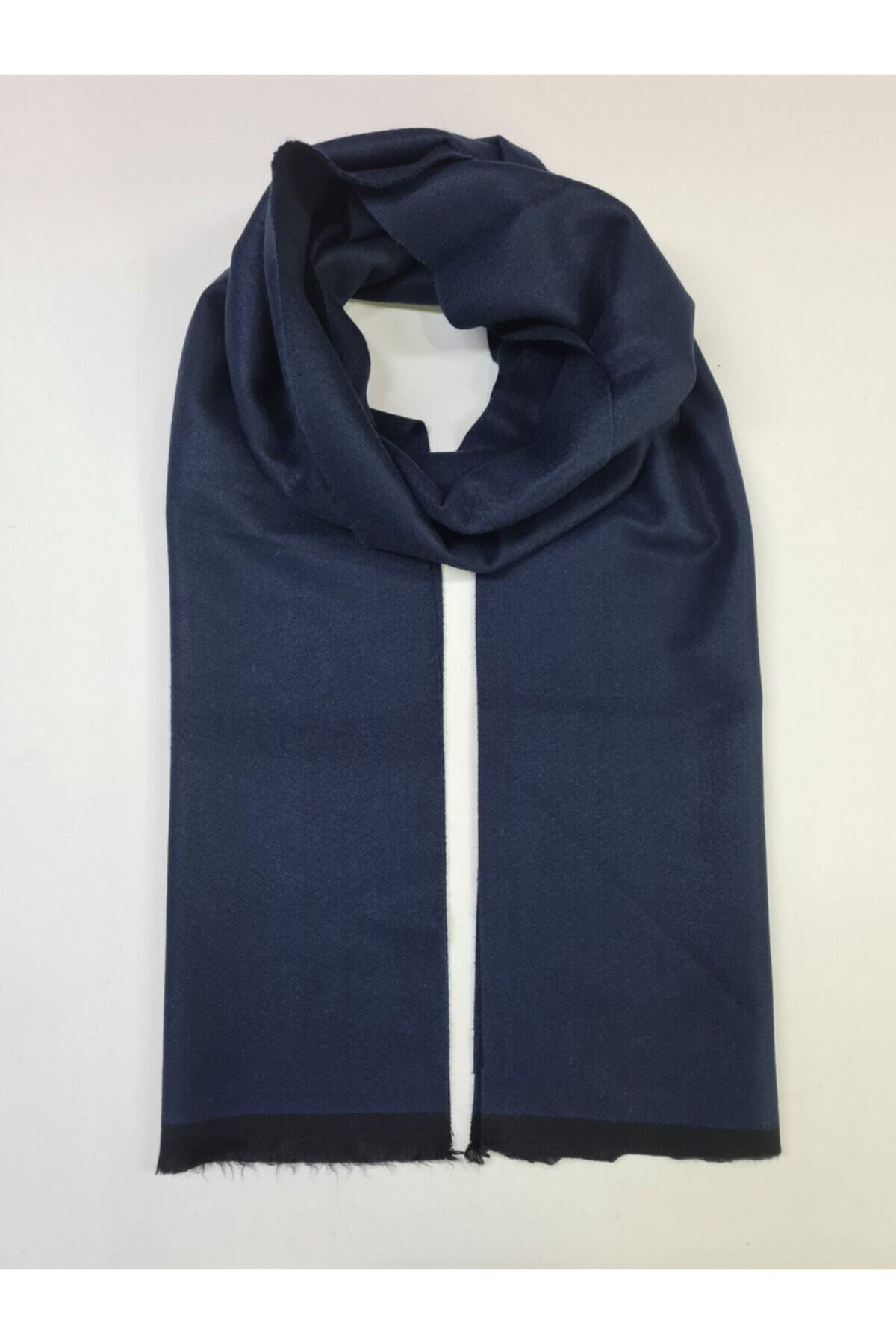 moda kaşkol Moda Lacivert Düz Kaşmir Doku / Dokuma Atkı