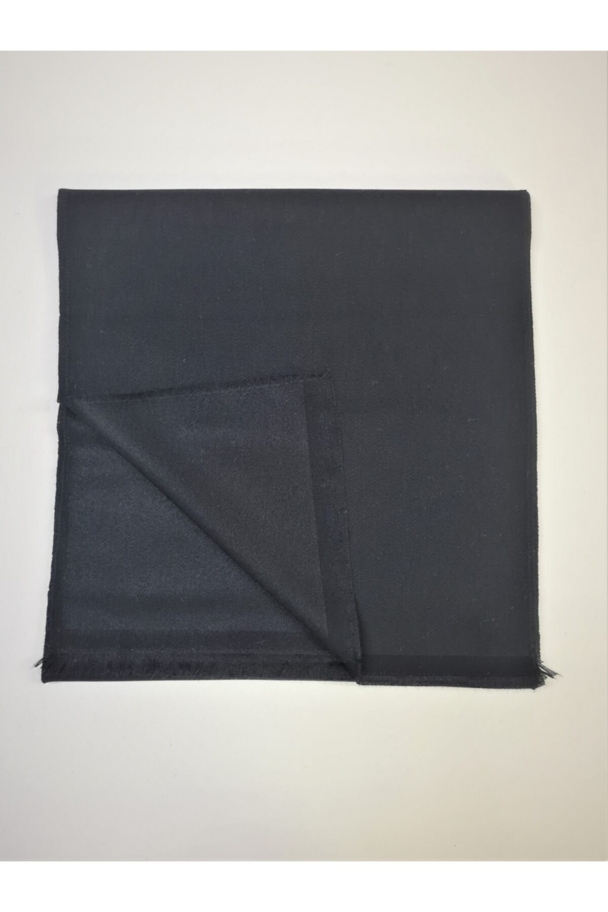 moda kaşkol Moda Siyah Düz Kaşmir Doku / Dokuma Atkı