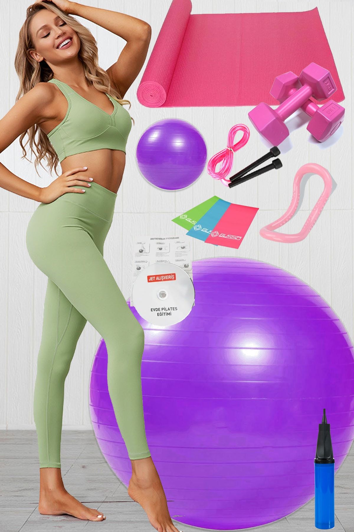 Pilates ring and ball set best sale