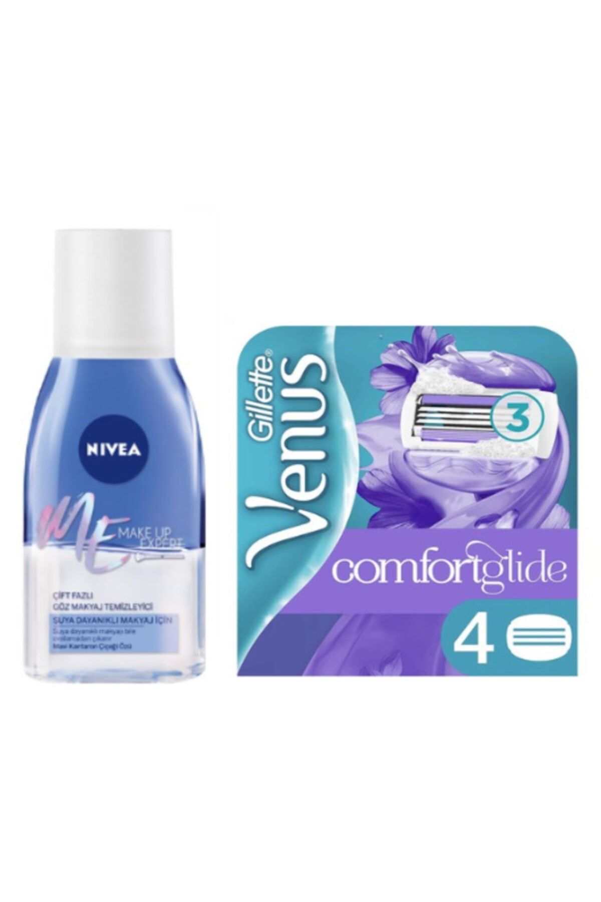 Nivea Make Up Expert Göz Makyaj Temizleyici 125 Ml + Gillette Venüs Comfotglide 4 Yedek Başlık