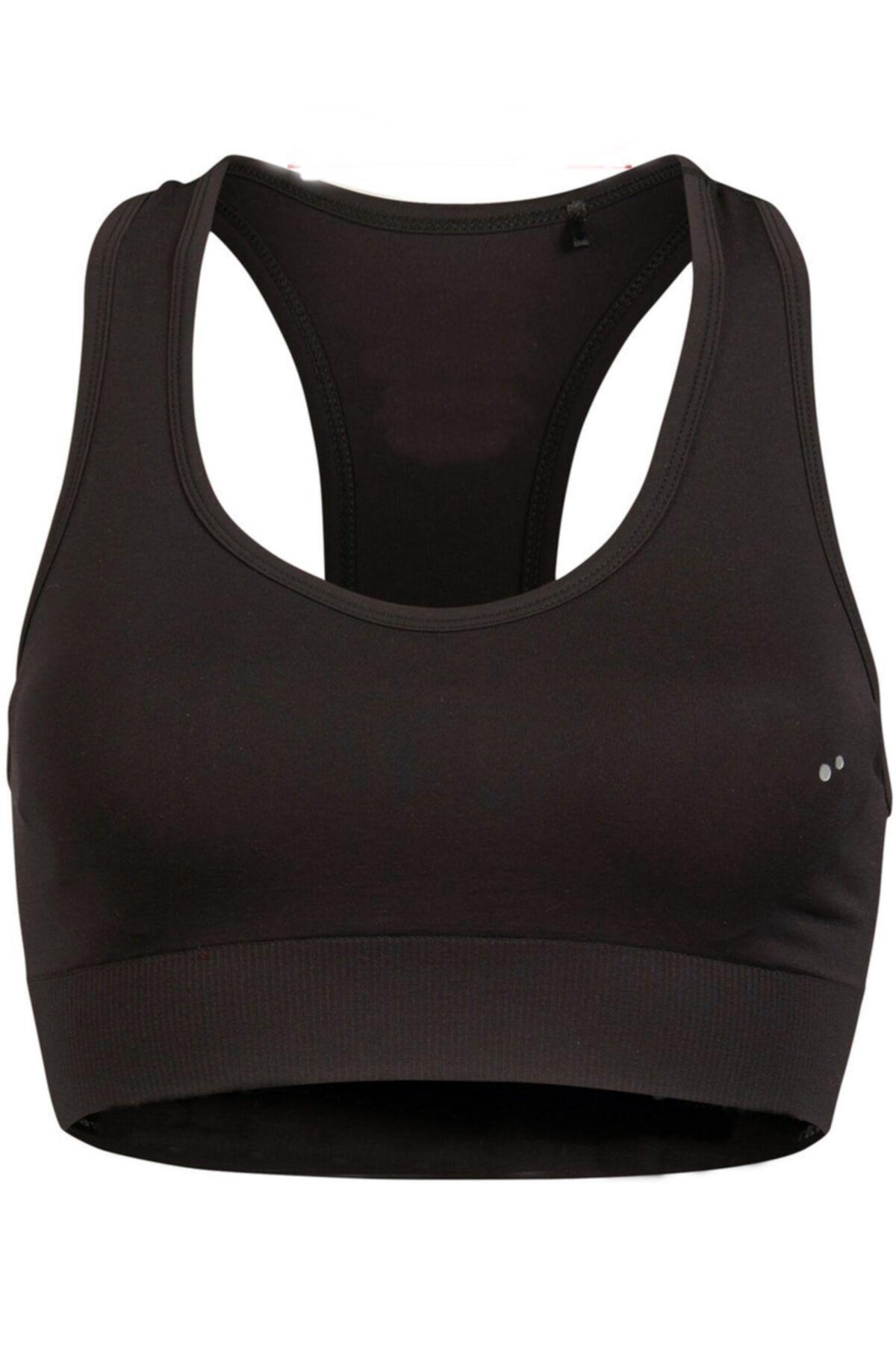 Akdağ Sportswear Kadın Siyah Toparlayıcı Pedli Çift Katlı Seamless Profesyonel Sporcu Sütyeni