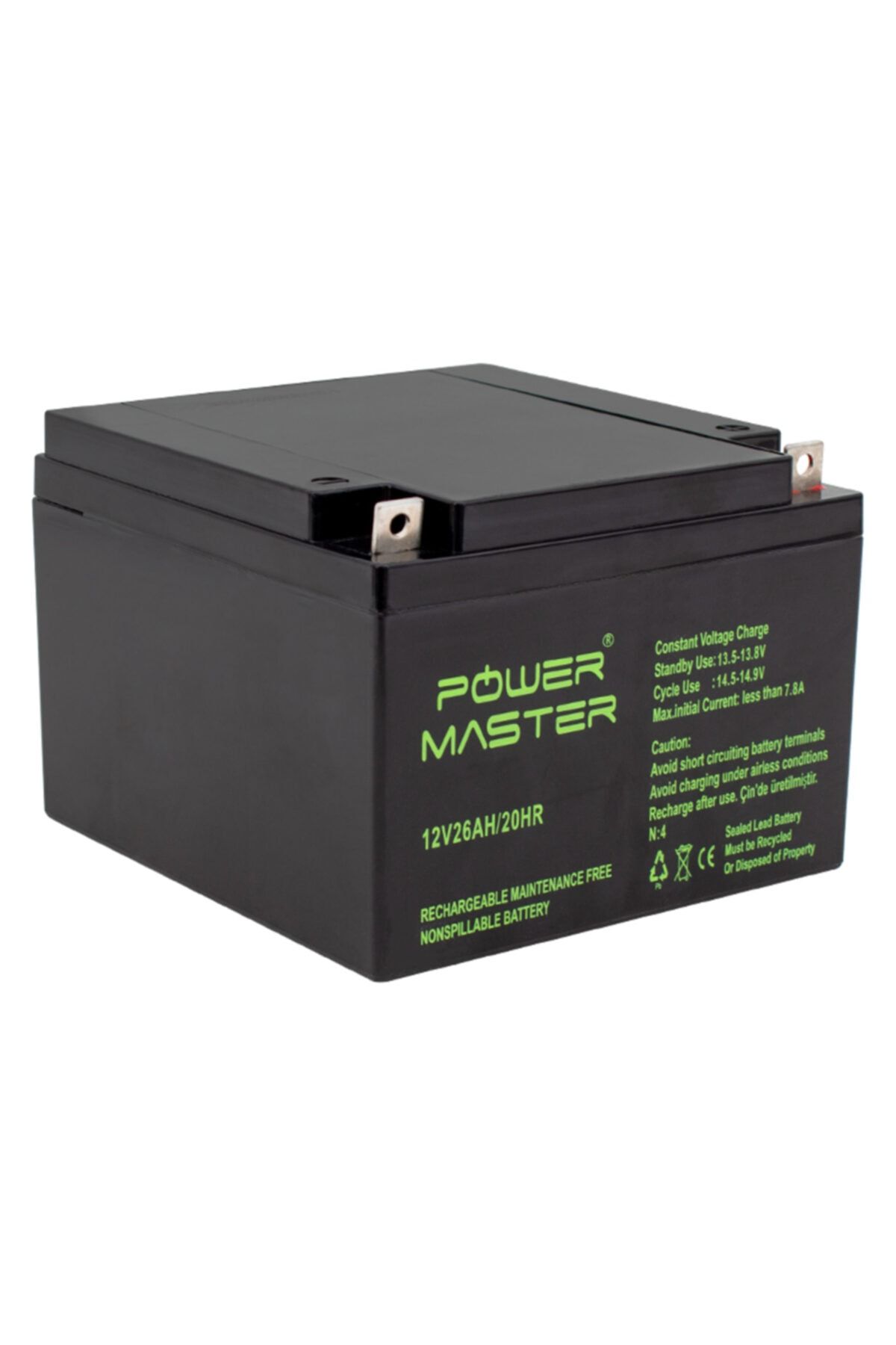 ORBUS Akü 12 Volt 26 Amper Powermaster ( 165 X 176 X 125 Mm )
