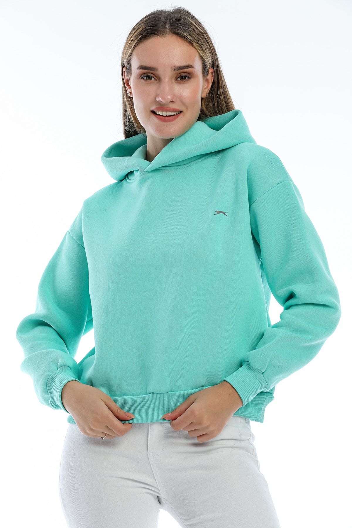 Slazenger Kors Kadın Sweatshirt Yeşil