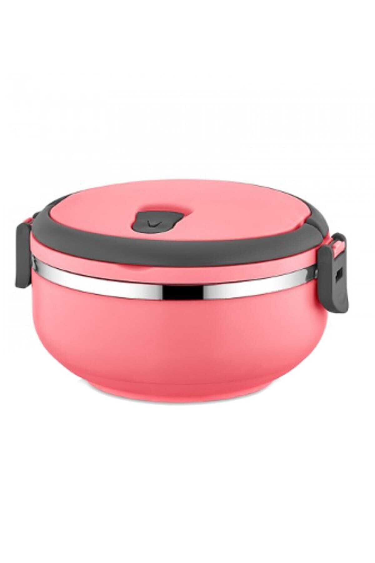 FreshBox Tek Katlı Sızdırmaz Yemek Termosu Sefer Tası Saklama Kabı Koyu Pembe 0,75 Litre