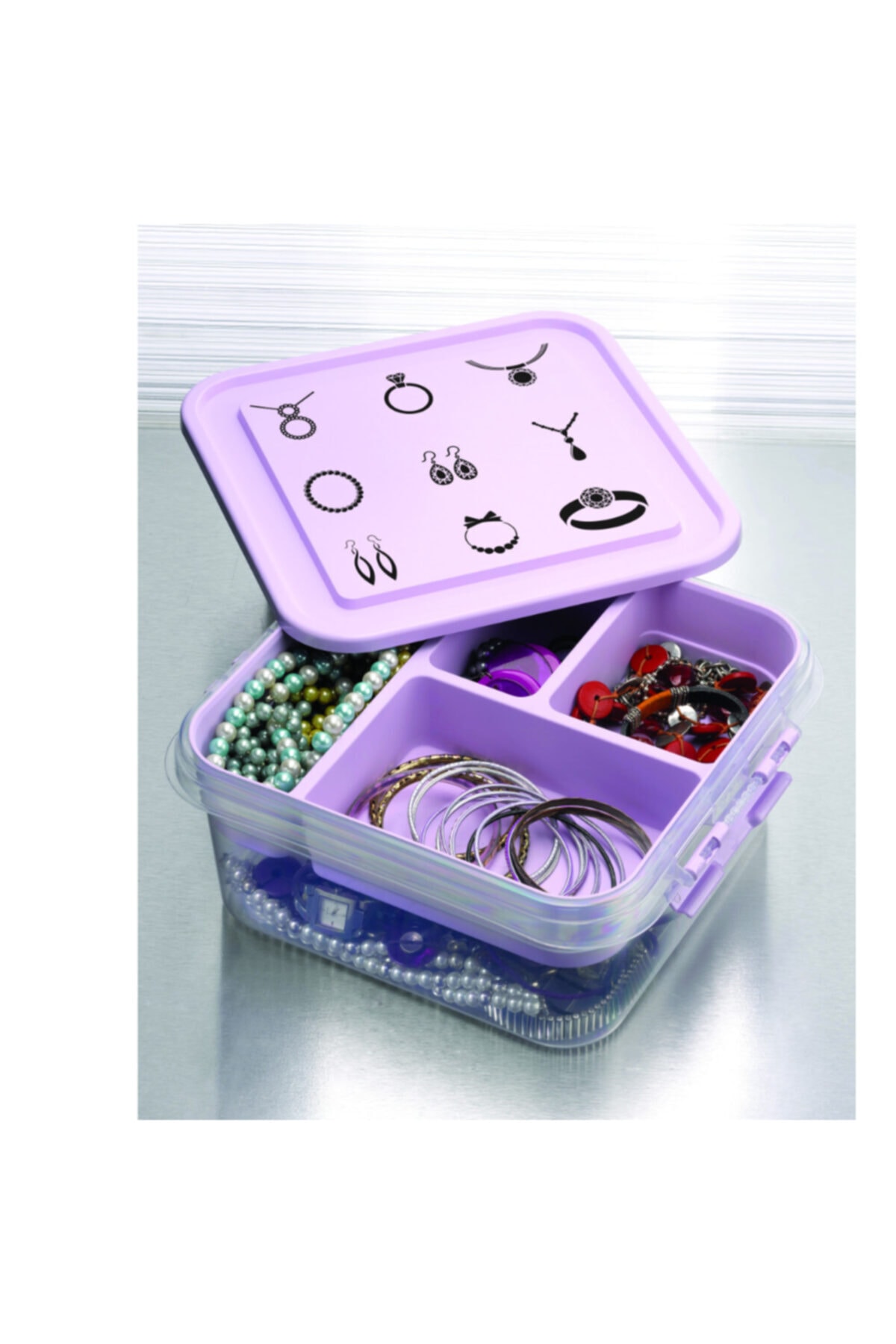 TrendBey Takı Dikiş Kutusu Saklama Kabı - Hobi Kutusu
