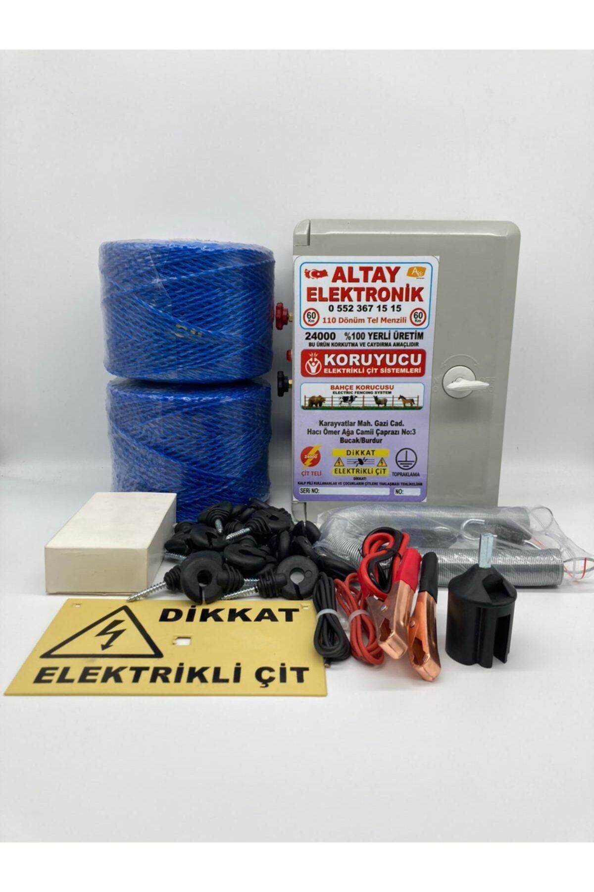 KORUYUCU ÇİT Koruyucu Elektrikli Çit Cihazı Seti (domuz Ayı Kovucu Sistem)