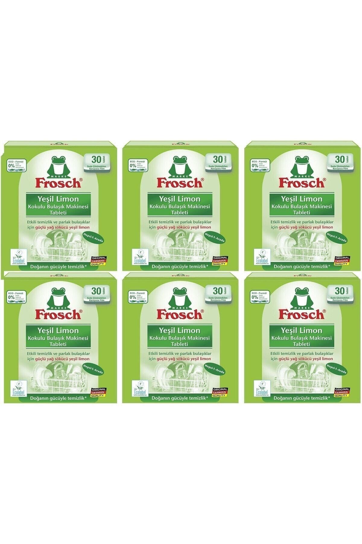Frosch Yeşil Limon Kokulu Bulaşık Makinesi Tableti X 6