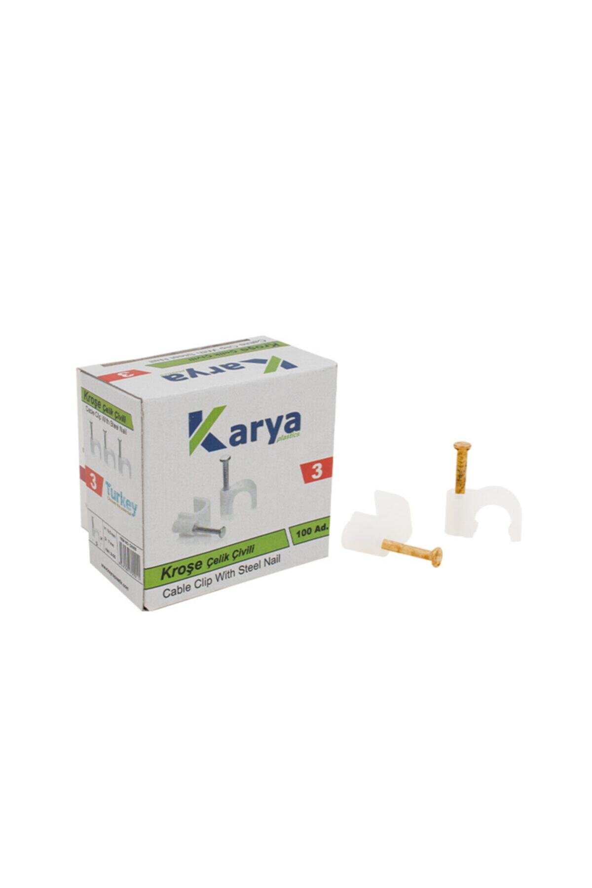 KARYA Kroşe 3 Numara Powermaster Çelik Çivili 100'lü Paket
