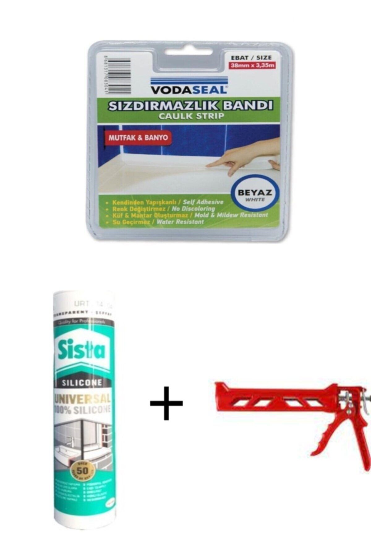 Sista Çok Amaçlı Su Sızdırmalara Karşı Silikon + Bant Silikon Tabancası