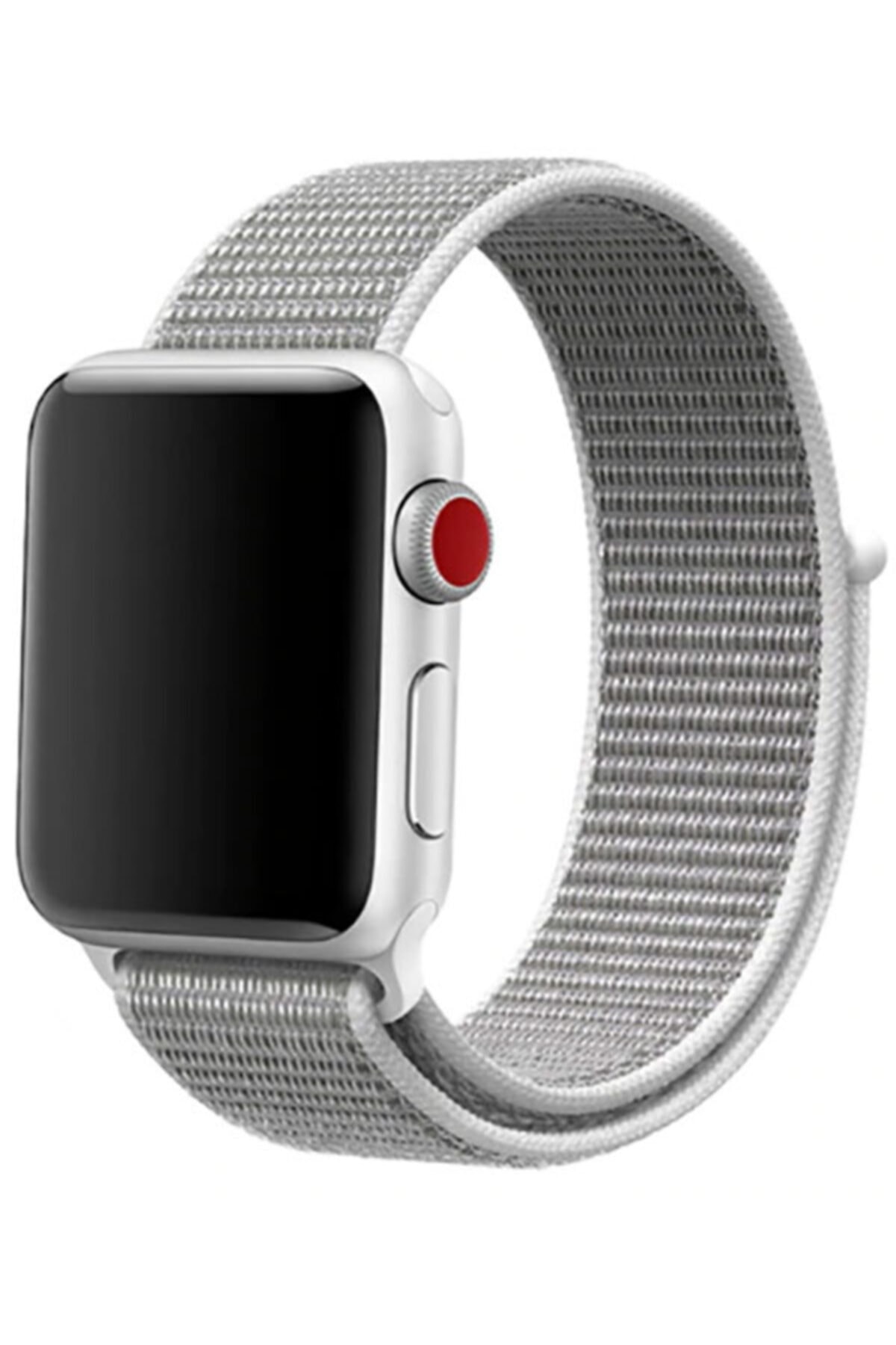 Apple Watch Series 7 38 40 41 mm Örgülü Lüks Kordon Sea Shell + Socket