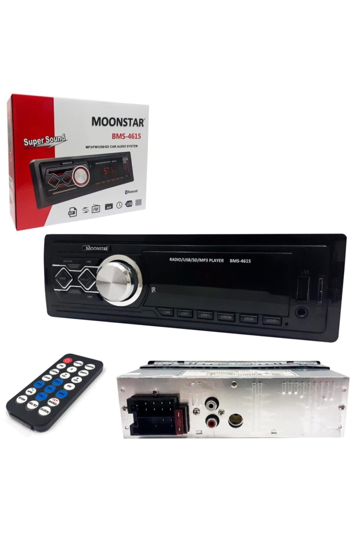 Moonstar Oto Teyp 4x50w Bt/usb/sd/fm/aux Bms-4615