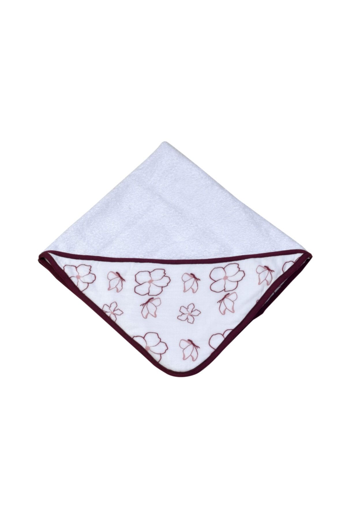 POSH BABY Tek Katlı 75x75 Cm Pembe Çiçek Havlu