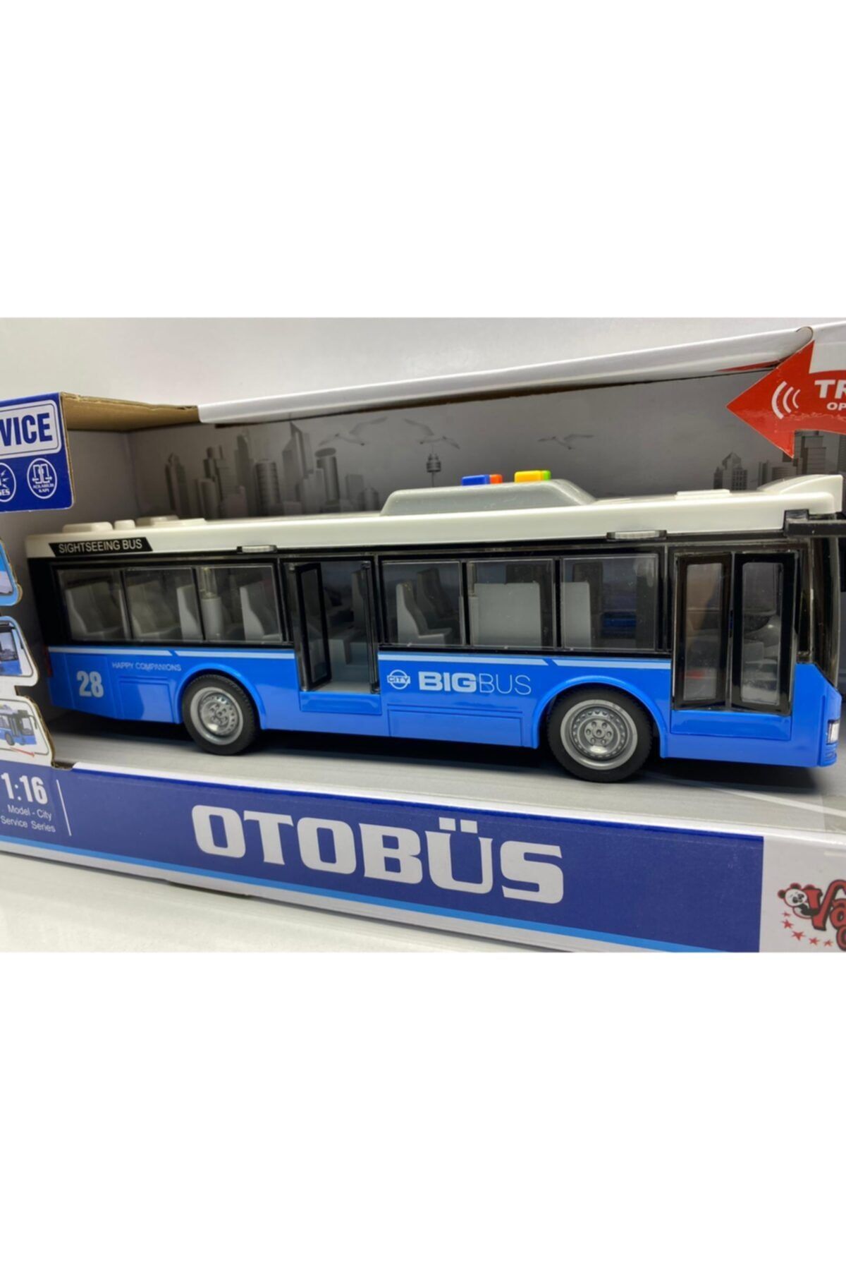 afreyz oyuncak Otobüs Sert Plastik Sesli Işıklı 27 Cm Eğlenceli Otobüs