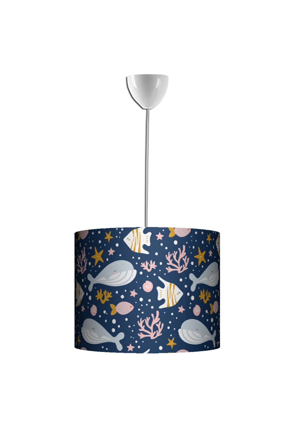trend avize Modern Balina Desenli Bebek Ve Çocuk Odası Avizesi