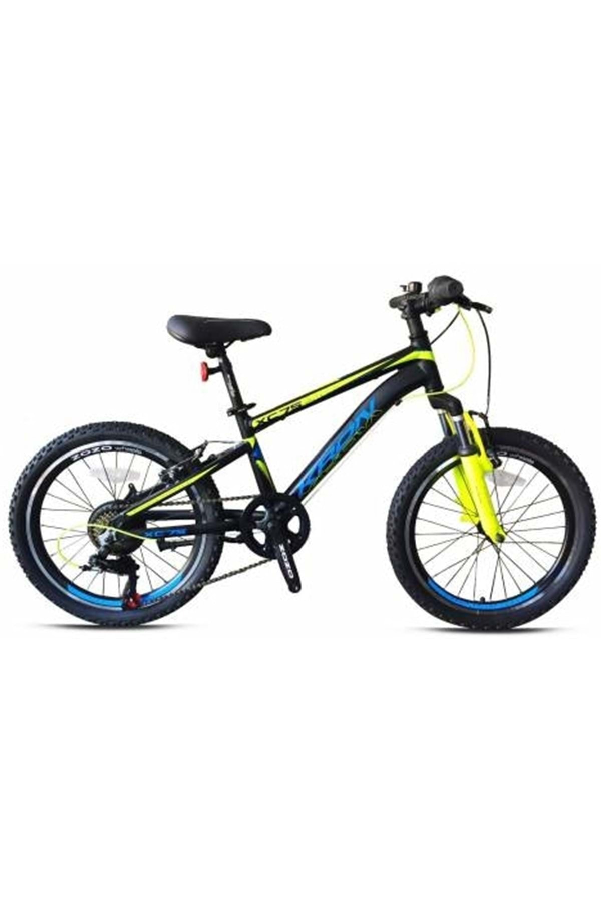 Kron Xc 75 20 Jant Mtb 11 Inç 7 Vites V Fren Mat Siyah Neon Sarı Mavi