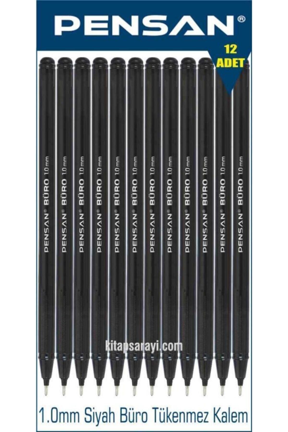 Pensan Büro 1.0 Mm Siyah Tükenmez Kalem 12 Adet