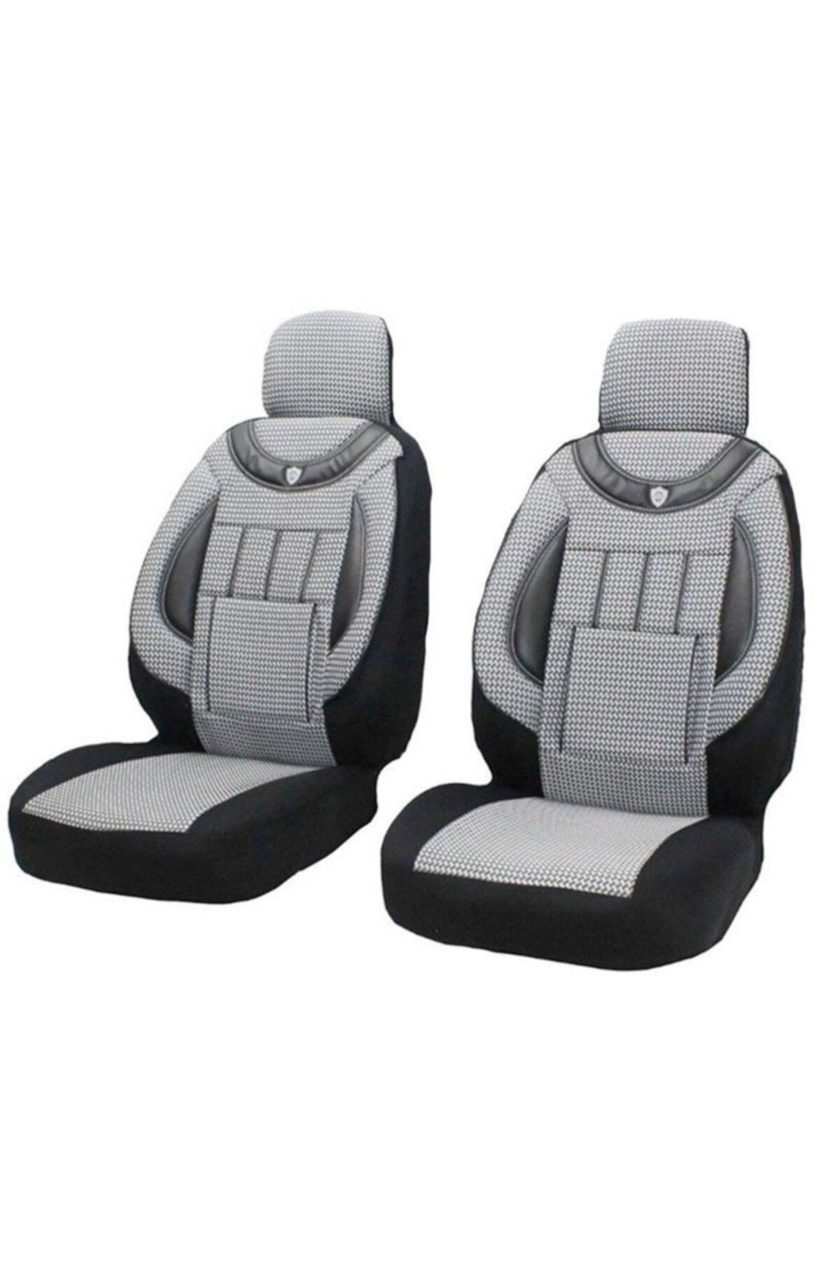 KGS OTO KILIF Ford Tourneo Connect 1+1 Uyumlu Koltuk Kılıfı - Jakarlı Gri - Siyah