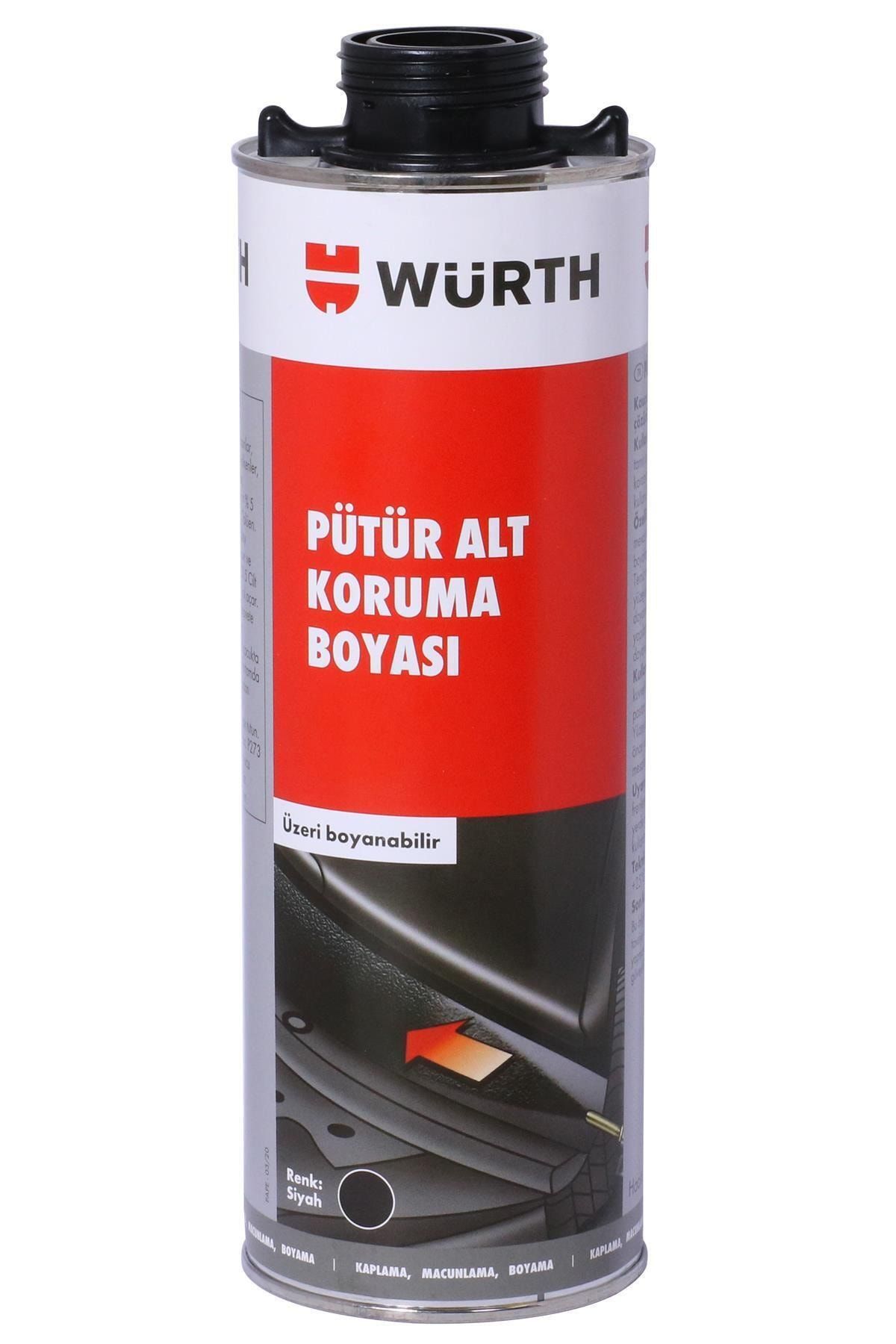 Würth Siyah Pütür Oto Araç Koruyucu Alt Koruma Boyası 1000 Ml Uyumlu