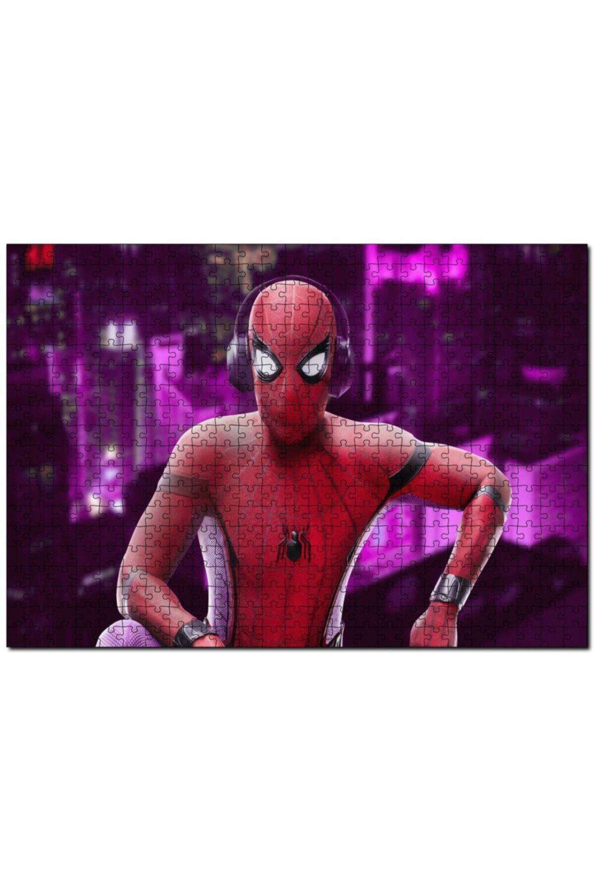 Cakapuzzle Spiderman Kulaklıkllı Görseli 120 Parça Puzzle Yapboz Mdf (ahşap)