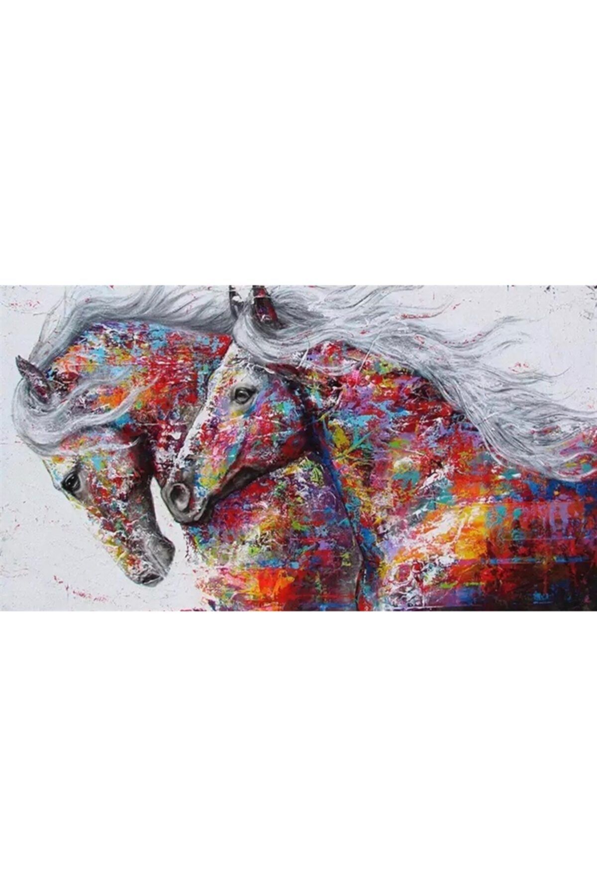 MARCEL SANAT Renkli Atlar Marcel Sanat Elmas Mozaik Puzzle Tablo 94x51