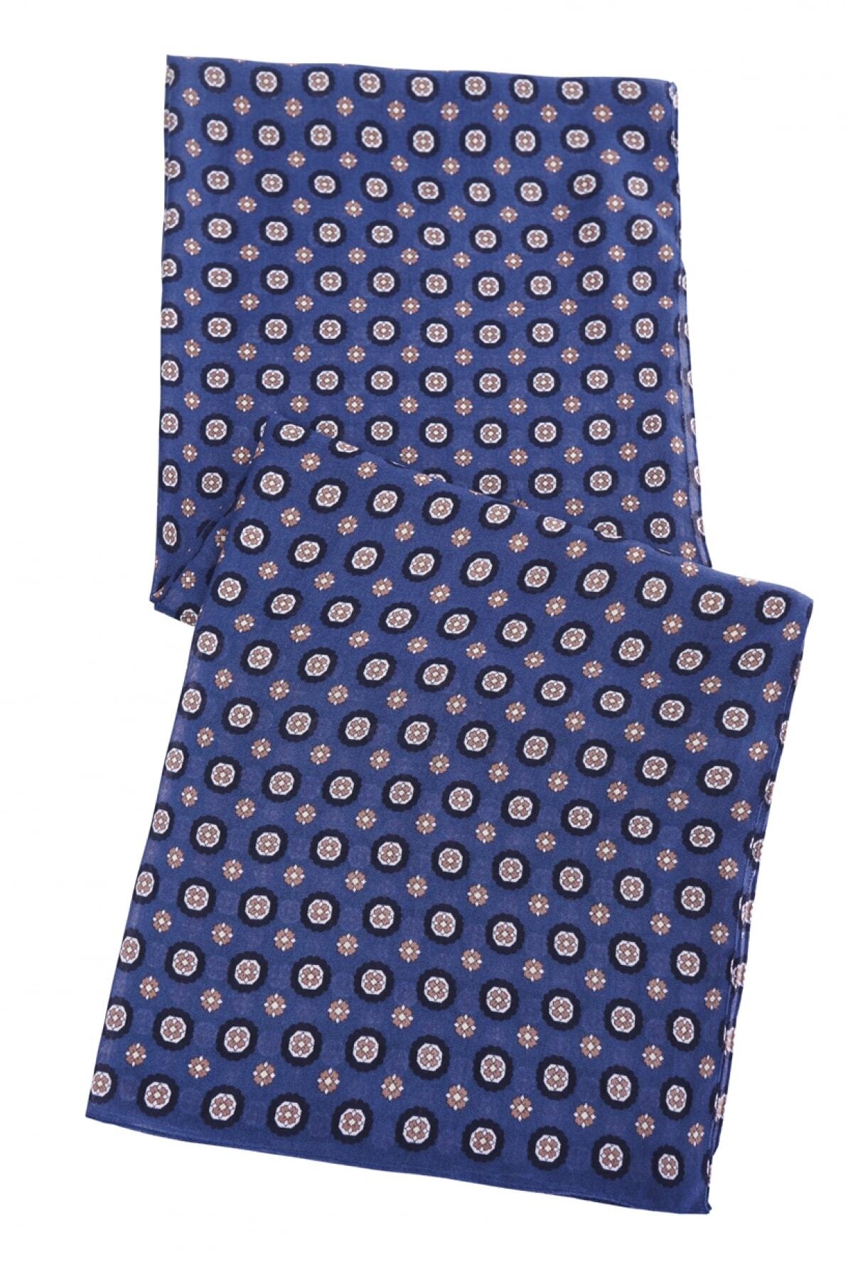 ALTINYILDIZ CLASSICS Erkek Mavi-Lacivert Desenli Atkı