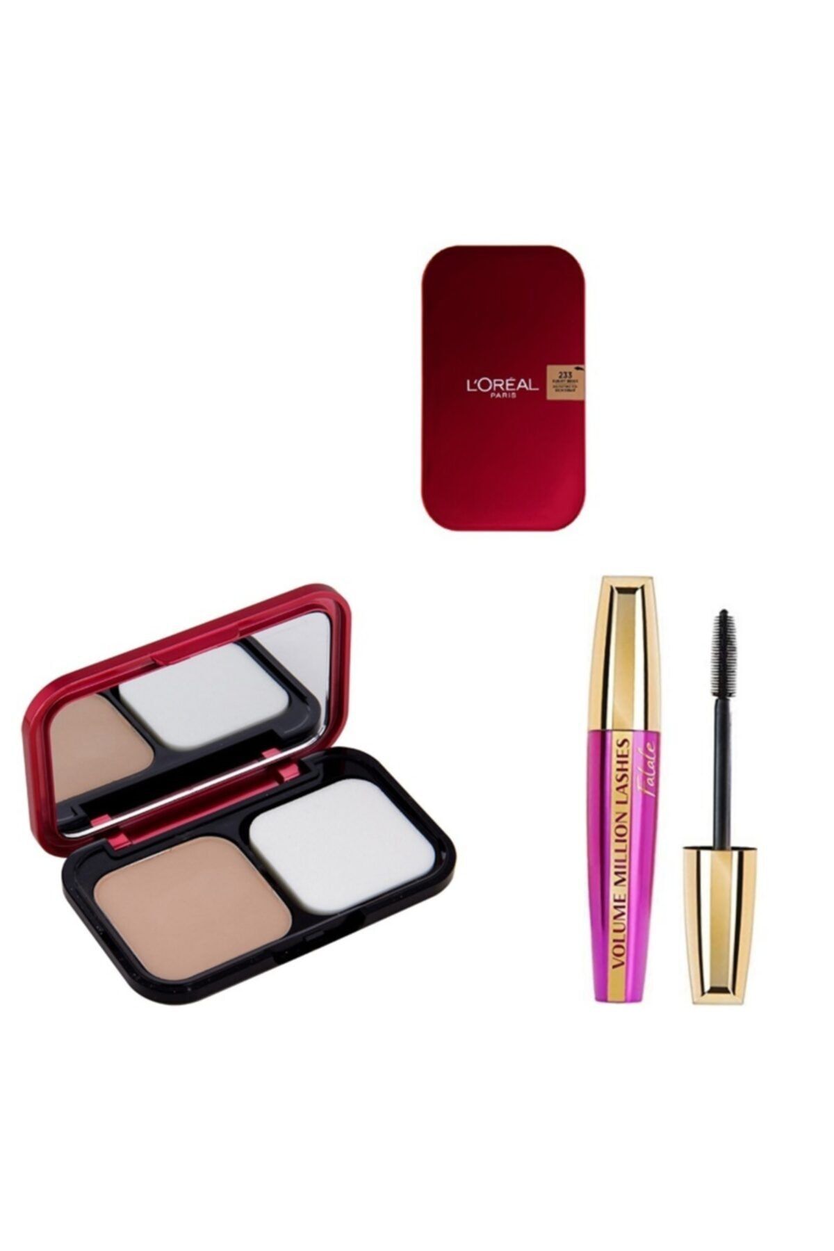 L'Oreal Paris Infaillible 24h Ultra Mat Prestij Pudra-233 Güneşli Bej+volume Million Siyah Maskara