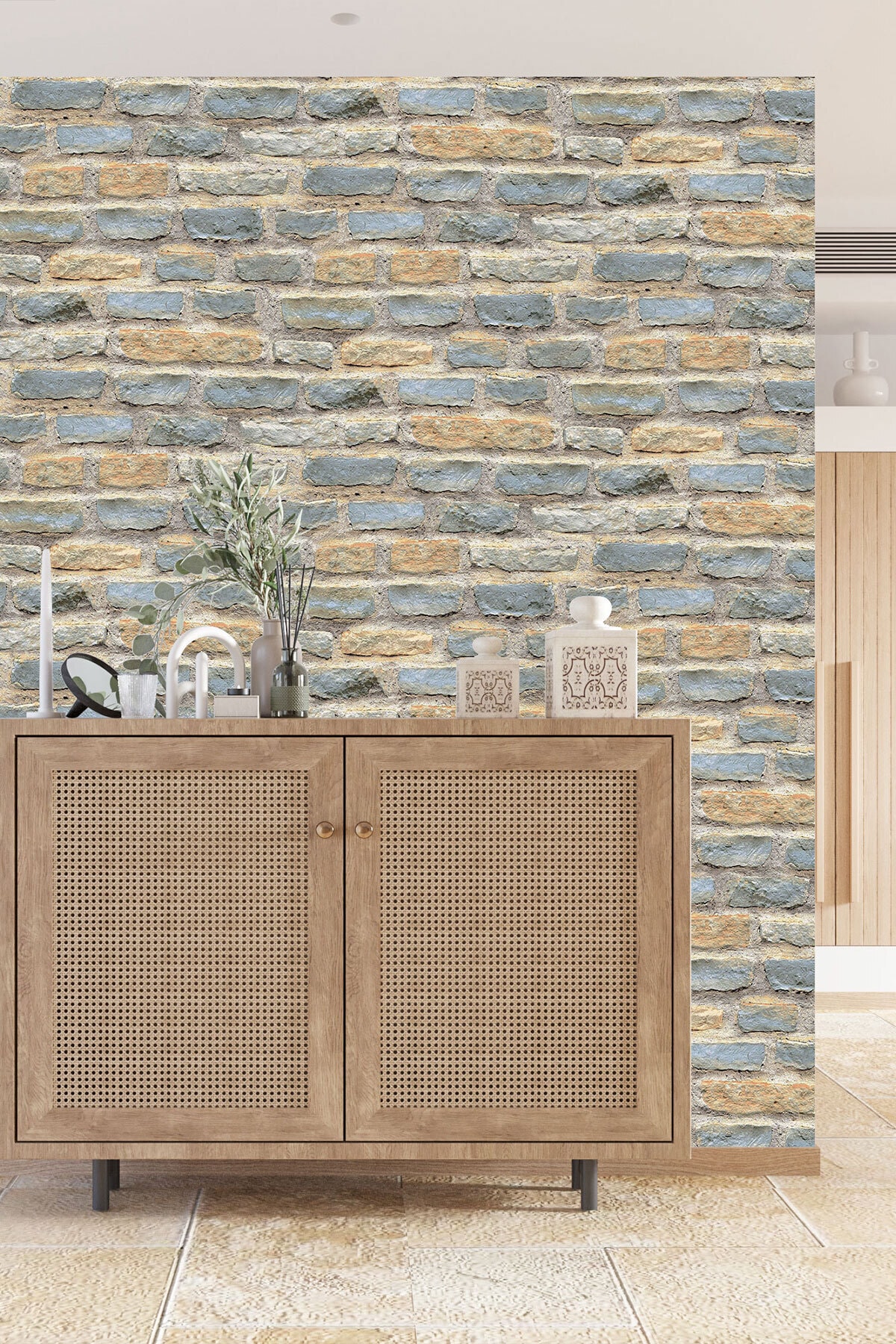 İnci Concept 2022 Model 7995 Taş Desen Duvar Kağıdı 5 M²