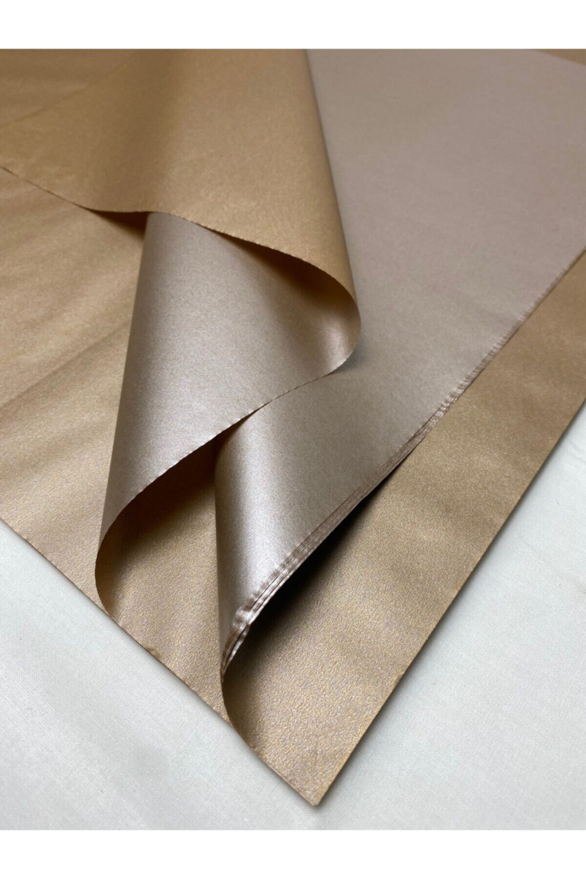 PRIMOPACK 50x70cm Çift Tarafı Baskılı Pelur Kağıdı Tabaka(100adet)altın