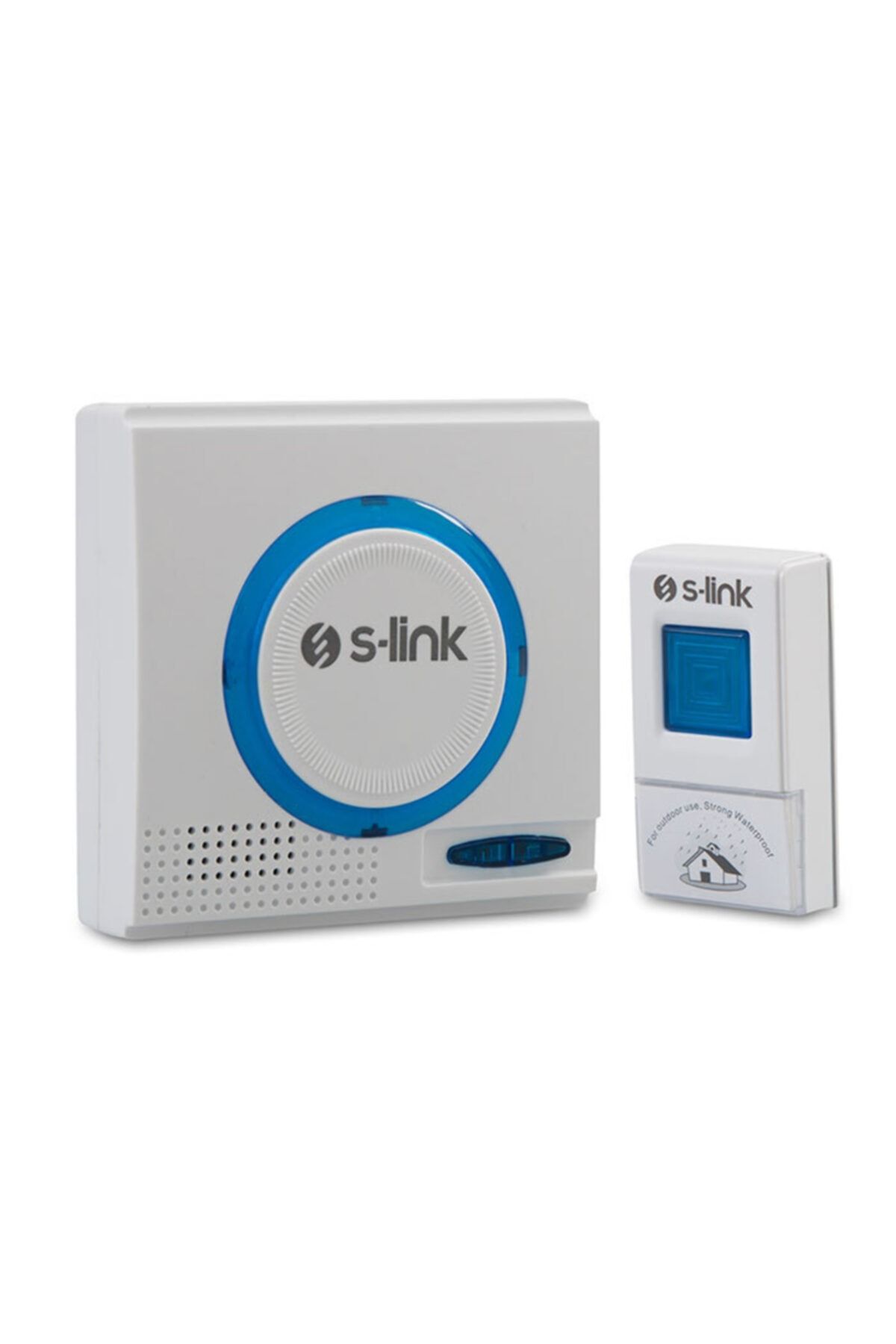 SLINK Zl-145 3xaa Beslemeli 32pol Melodi Beyaz Mavi Kablosuz Kapı Zili