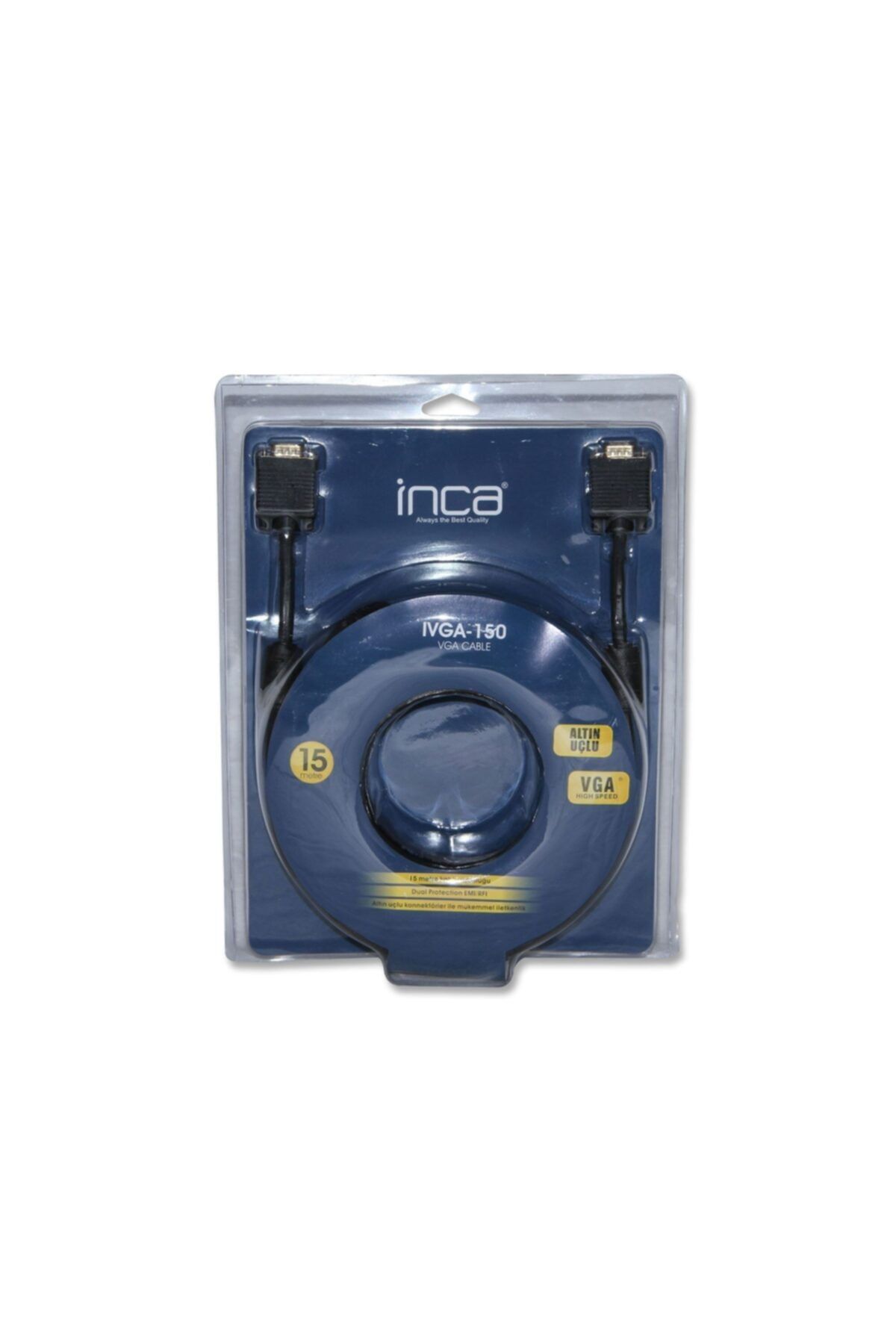 Inca Ivga-150 15mt Altın Uçlu Blister Vga Kablo