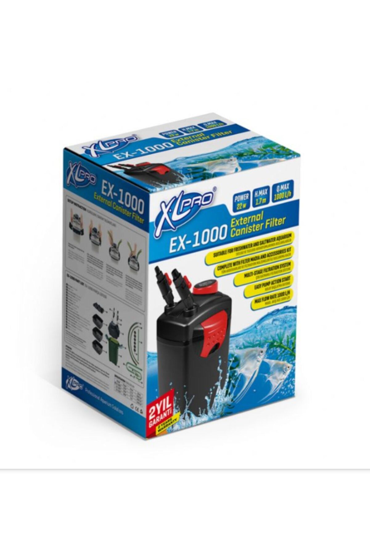 XLPRO Ex-1000 Dış Filtre 1000l/h(dolu)