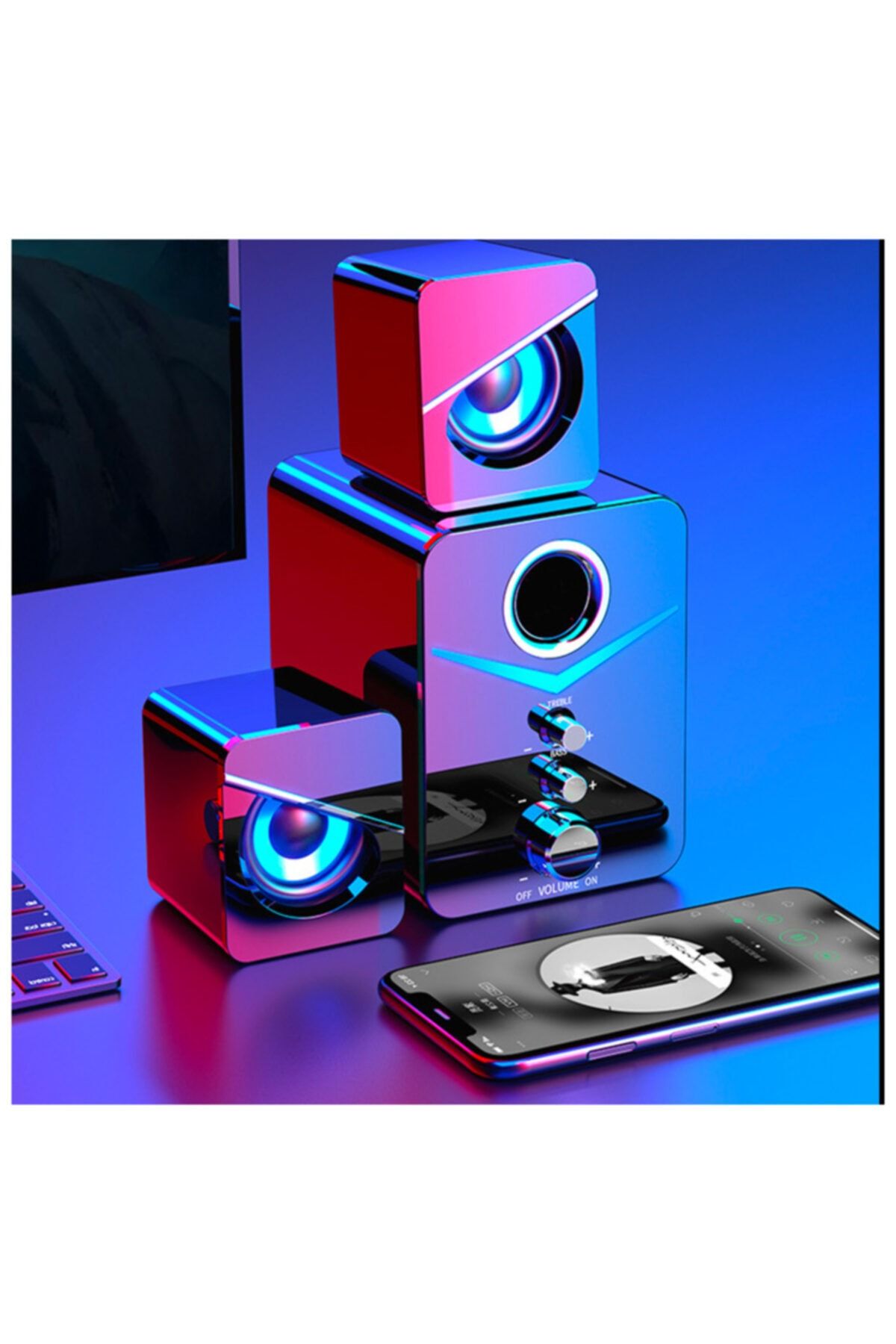 Ally Mobile Mc D221 Pro 2+1 Bluetooth Hoparlör Kablosuz Ev Sinema Sistemi Beyaz
