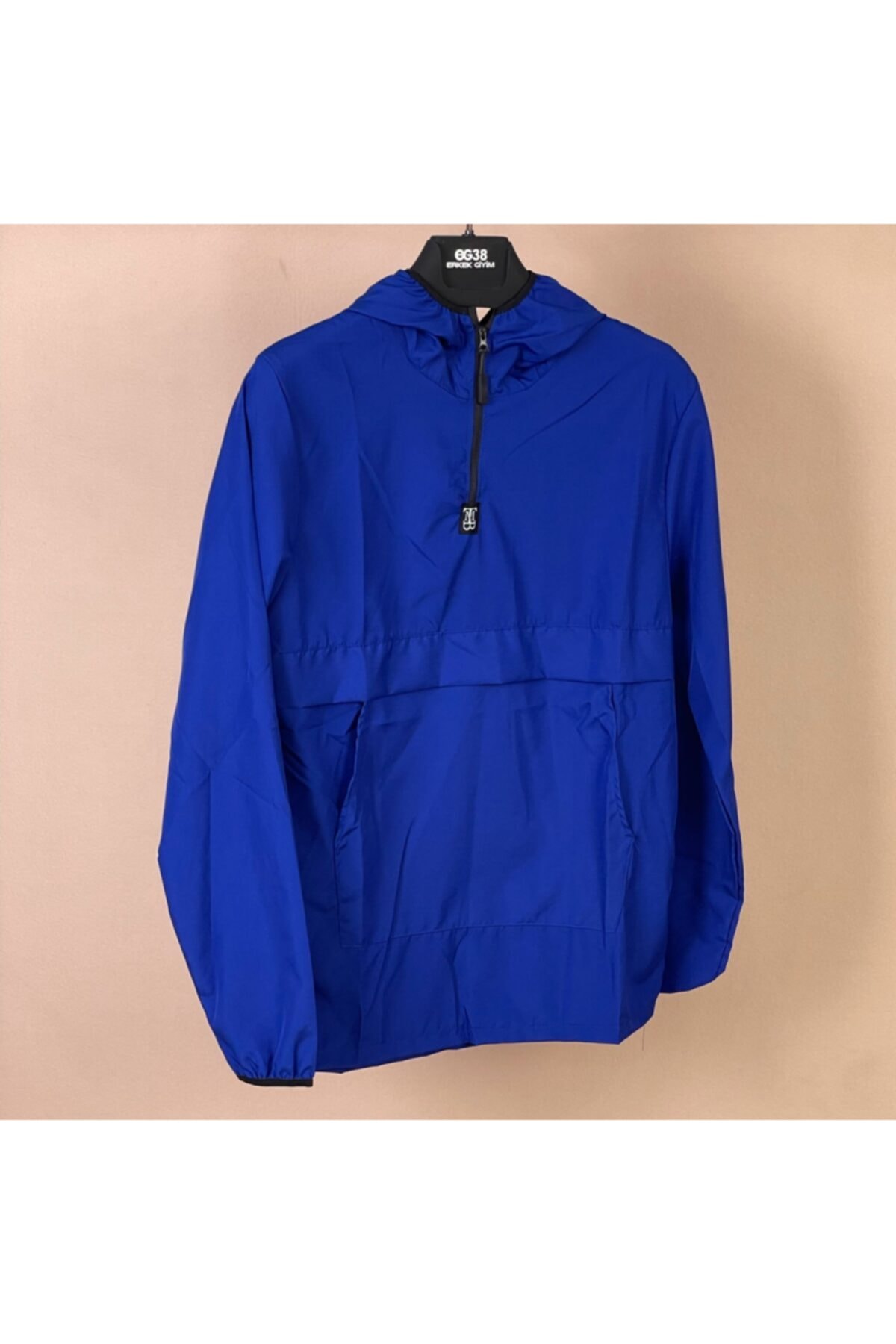 TMB Mavi Renkli Su Ve Rüzgara Dayanıklı Kanguru Cep Yağmurluk