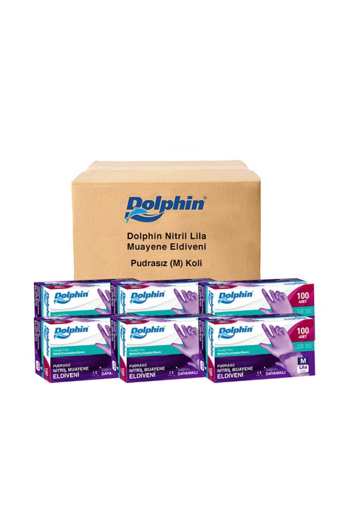Dolphin Lila Nitril Eldiven Pudrasız (M) 10 PK x 100 Adet (Koli)