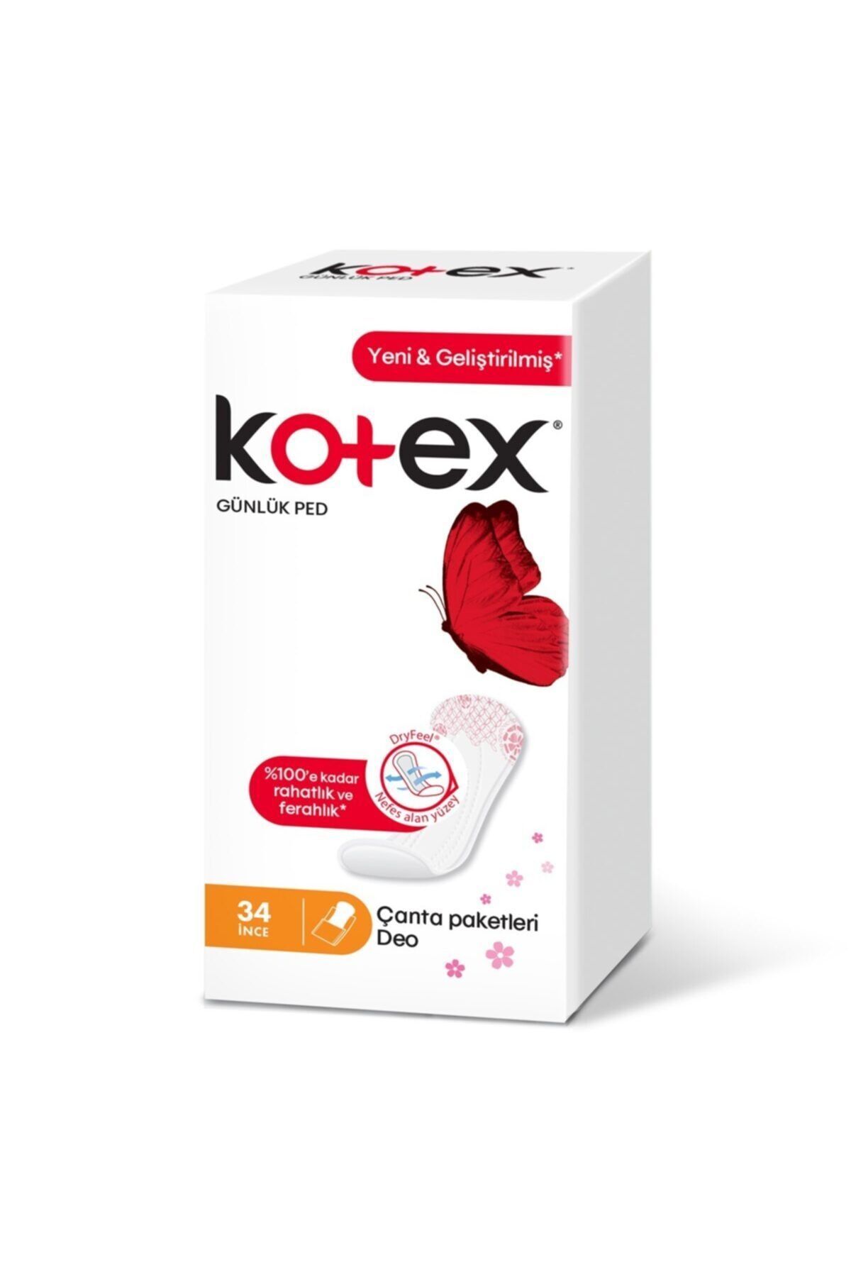 Kotex Parfümlü Ince Günlük Ped 34'lü