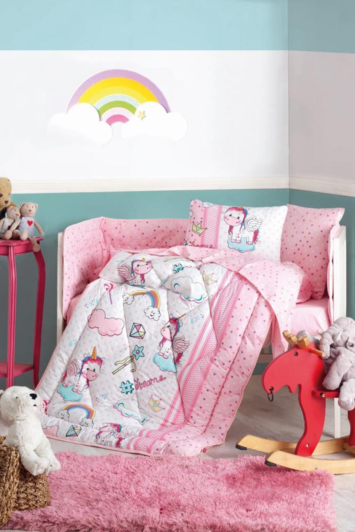 Cotton Box Ranforce Bebek Uyku Seti Unicorn Pembe
