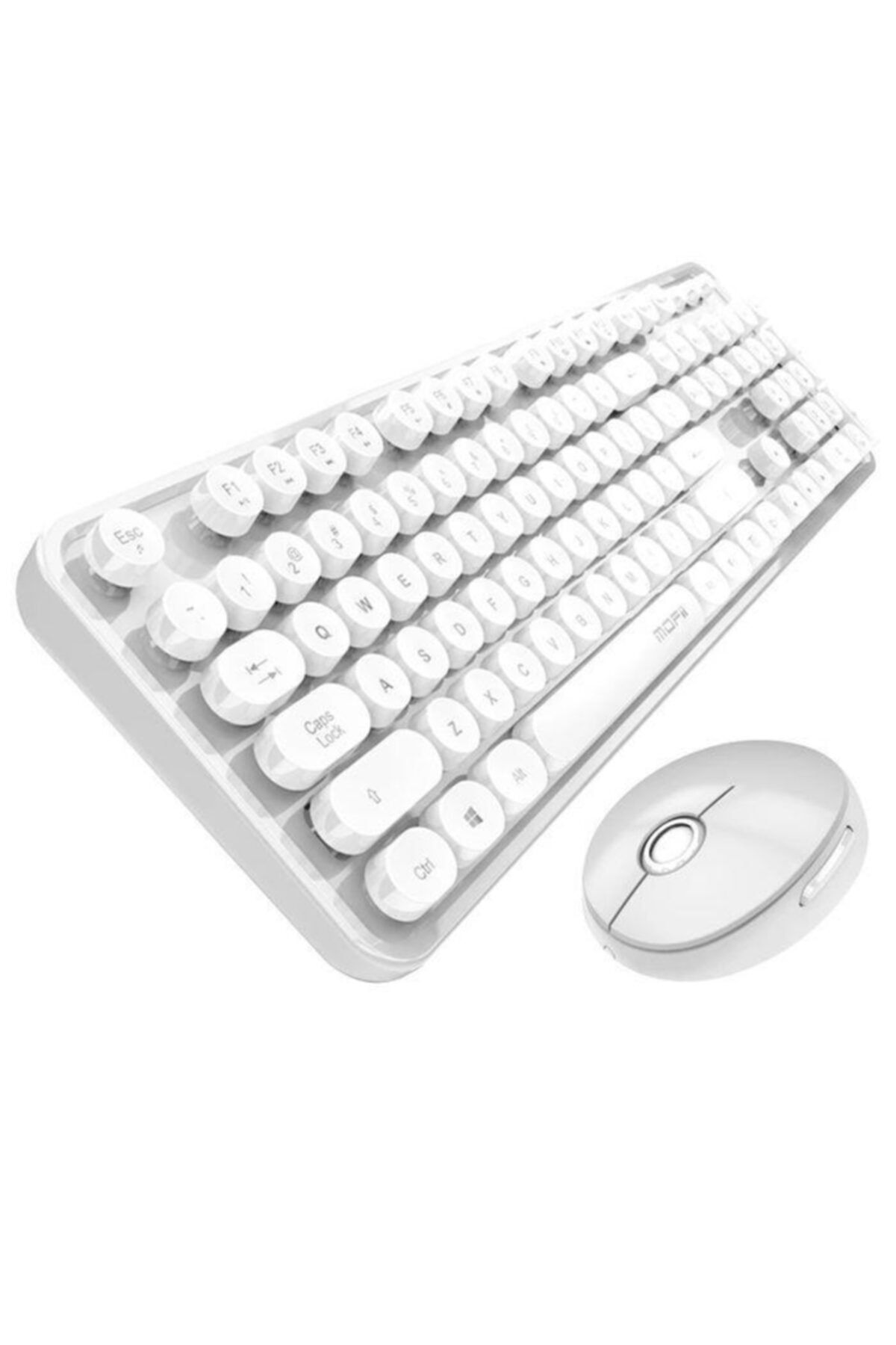 Polhammobile Polham Kablosuz Daktilo Tipi Klavye Ve Mouse Seti, Ultra Hassas Klavye Ve Mouse Seti Beyaz