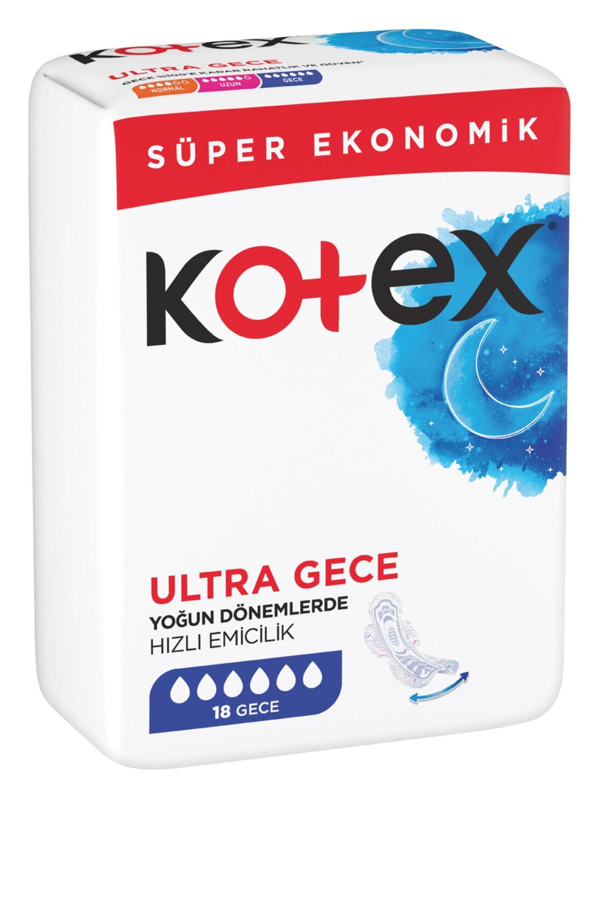 Kotex Ultra Hijyenik Ped Gece 18'li Süper Ekonomik