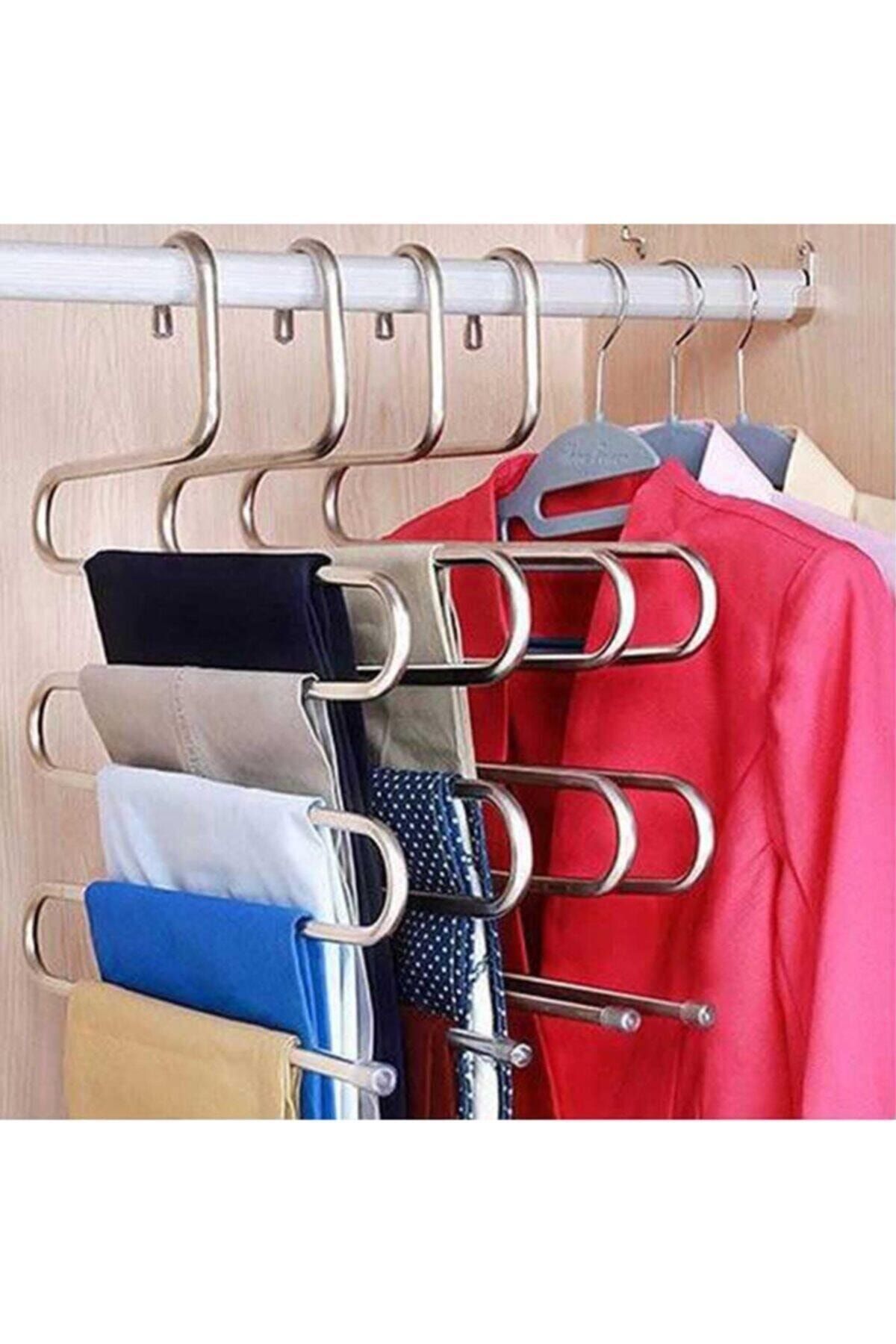 Akse 5 Katlı Metal Pantolon Askısı