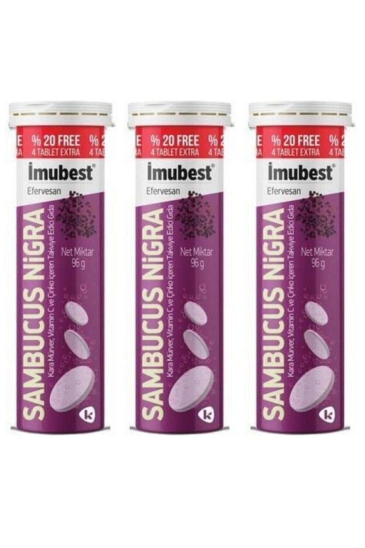 İmubest Sambucus Nigra & Vitamin C & Çinko 24 Efervesan Tablet (3 Adet)