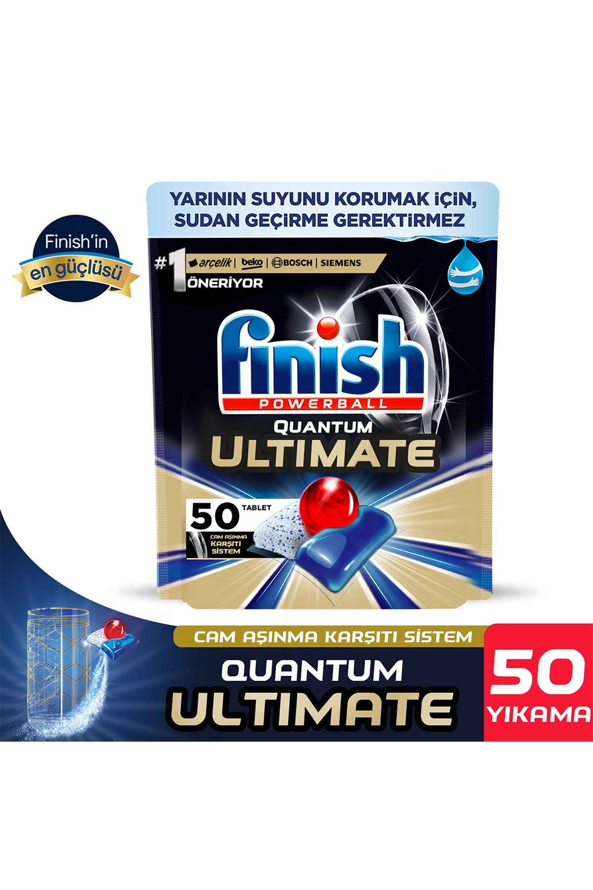 Finish Quantum Ultimate 50 Kapsül Bulaşık Makinesi Deterjanı Tableti