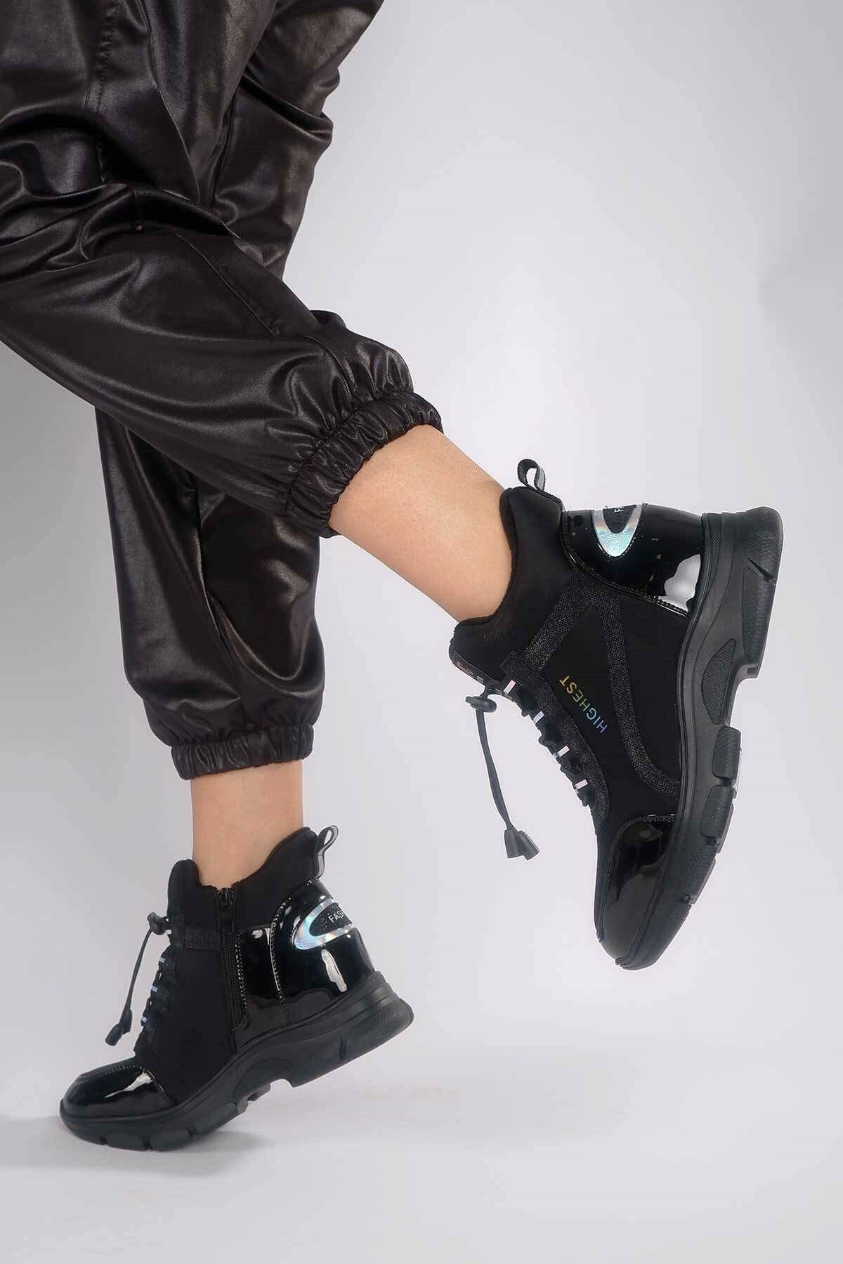Tinka Bell Shoes K301 Kadın Bot Siyah