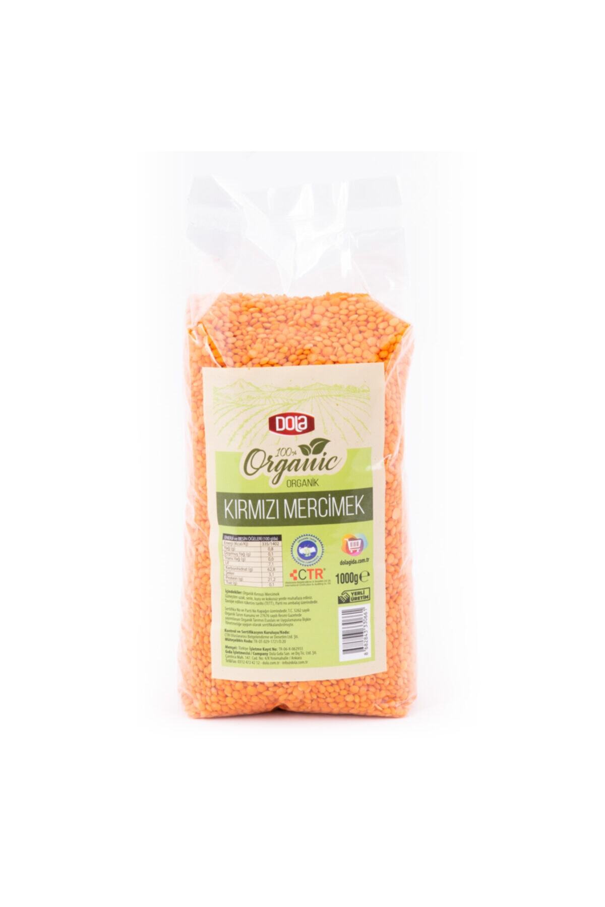 Dola Organik Kırmızı Mercimek 1 Kg
