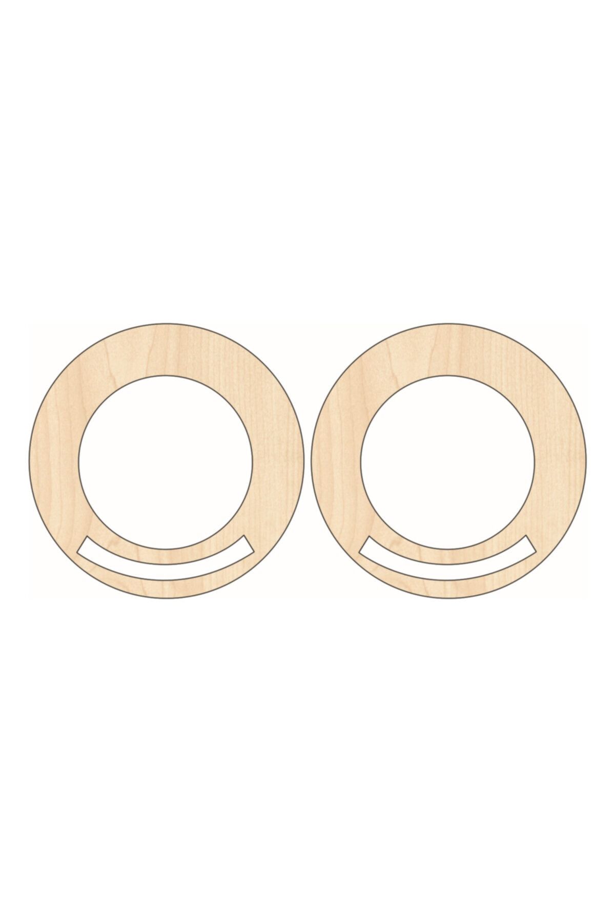saray lazer Ahşap Çanta Kulp Model 32 - 15x15 - Rebab - Çift