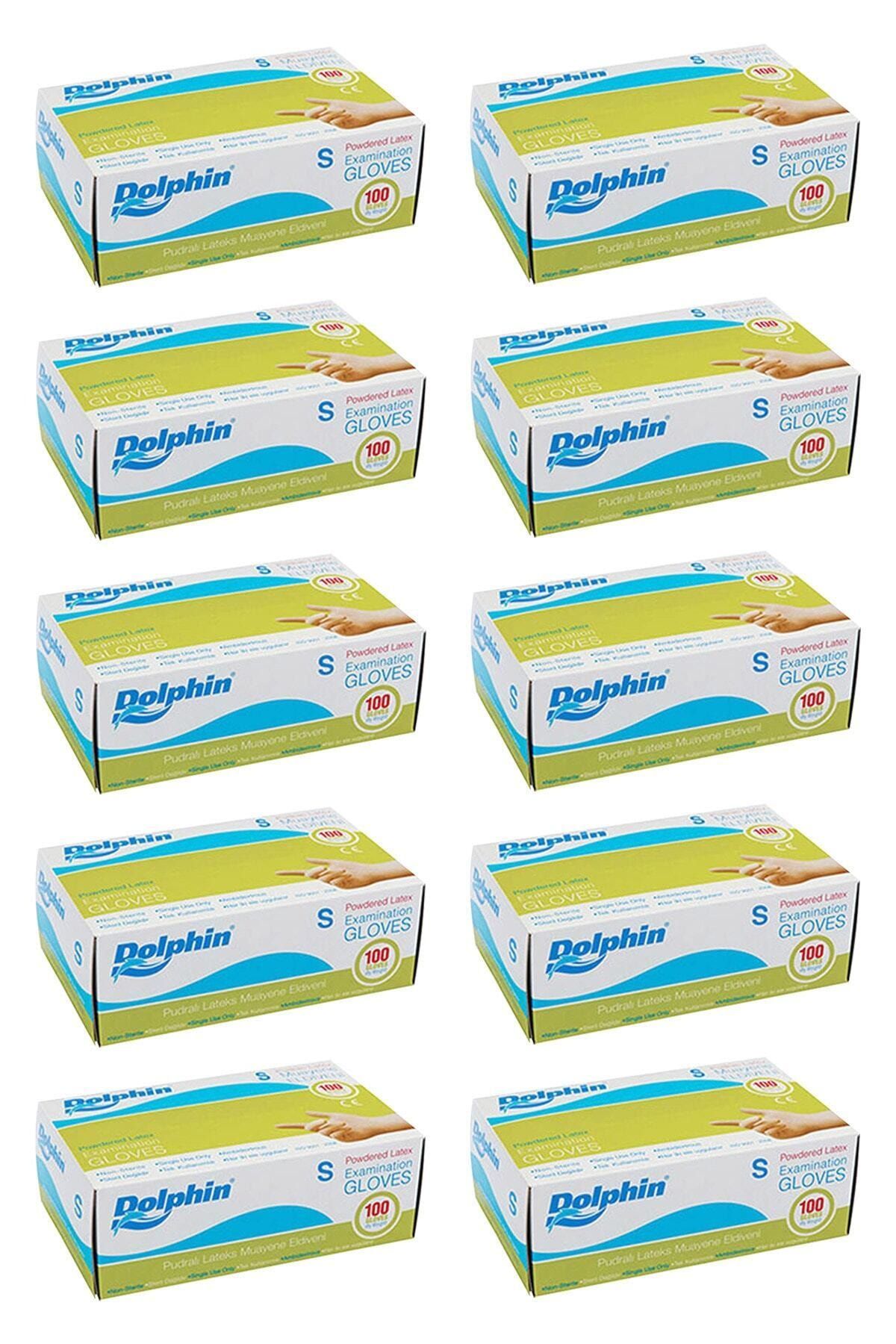 Dolphin Beyaz Lateks Eldiven Pudralı (s) 100lü Paket 10 Adet